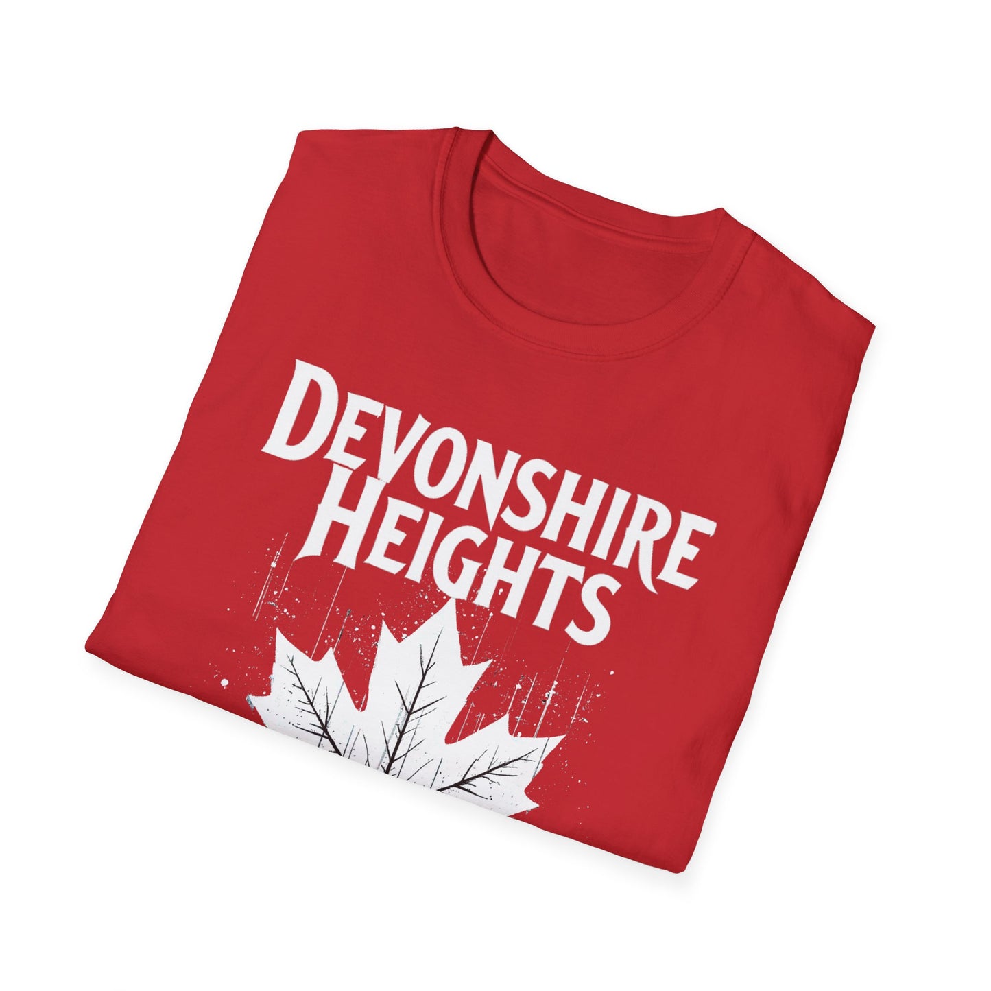DEVONSHIRE HEIGHTS, We Support Our Own 2, Hardcore Local White Leaf T-Shirt, Softstyle Graphic Tee, Unisex Casual Wear, Support Local Merch, Gift for Community Lovers Finkz Windsor