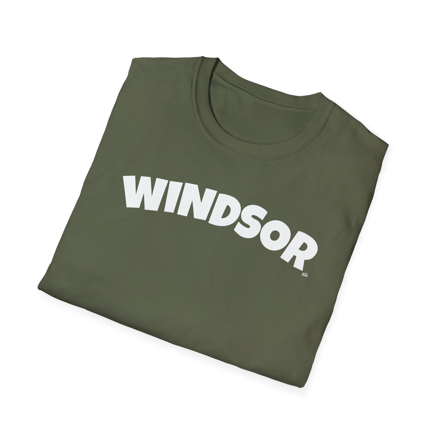 WINDSOR T-Shirt, Softstyle Graphic Tee, Unisex Casual Wear, Support Local Merch, Gift for Community Lovers, Finkz Windsor