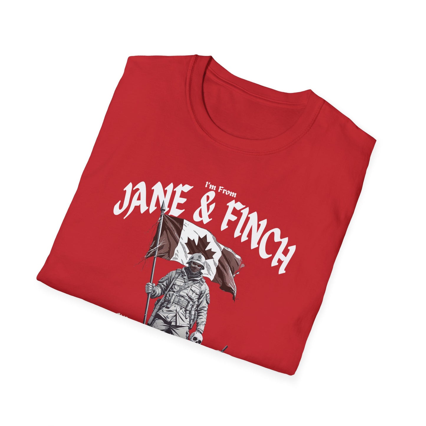 Jane and Finch Underestimate Guy T-Shirt, c06-n03-s002 Softstyle Graphic Tee, Unisex Casual Wear, Support'n Locals Merch, Gift for Community Lovers.