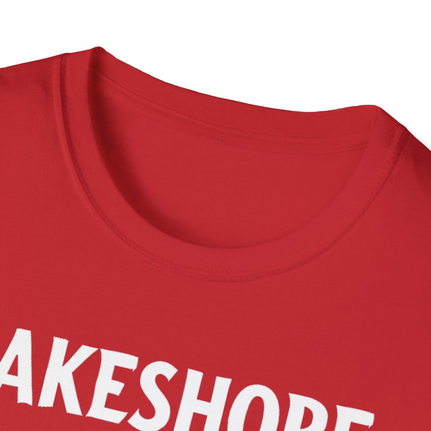 LAKESHORE Hardcore Local Red Leaf, We Support Our Own, 1 T-Shirt, Softstyle Graphic Tee, Unisex Casual Wear, Support Local Merch, Gift for Community Lovers Finkz Windsor