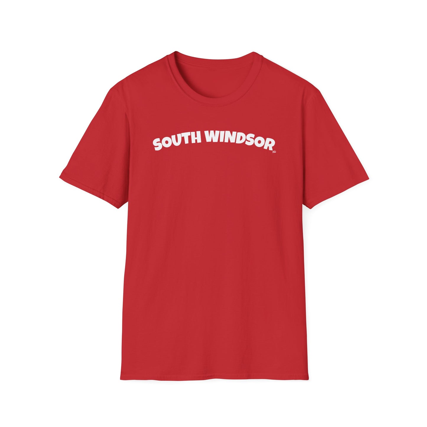 SOUTH WINDSOR T-Shirt, Softstyle Graphic Tee, Unisex Casual Wear, Support Local Merch, Gift for Community Lovers, Finkz Windsor