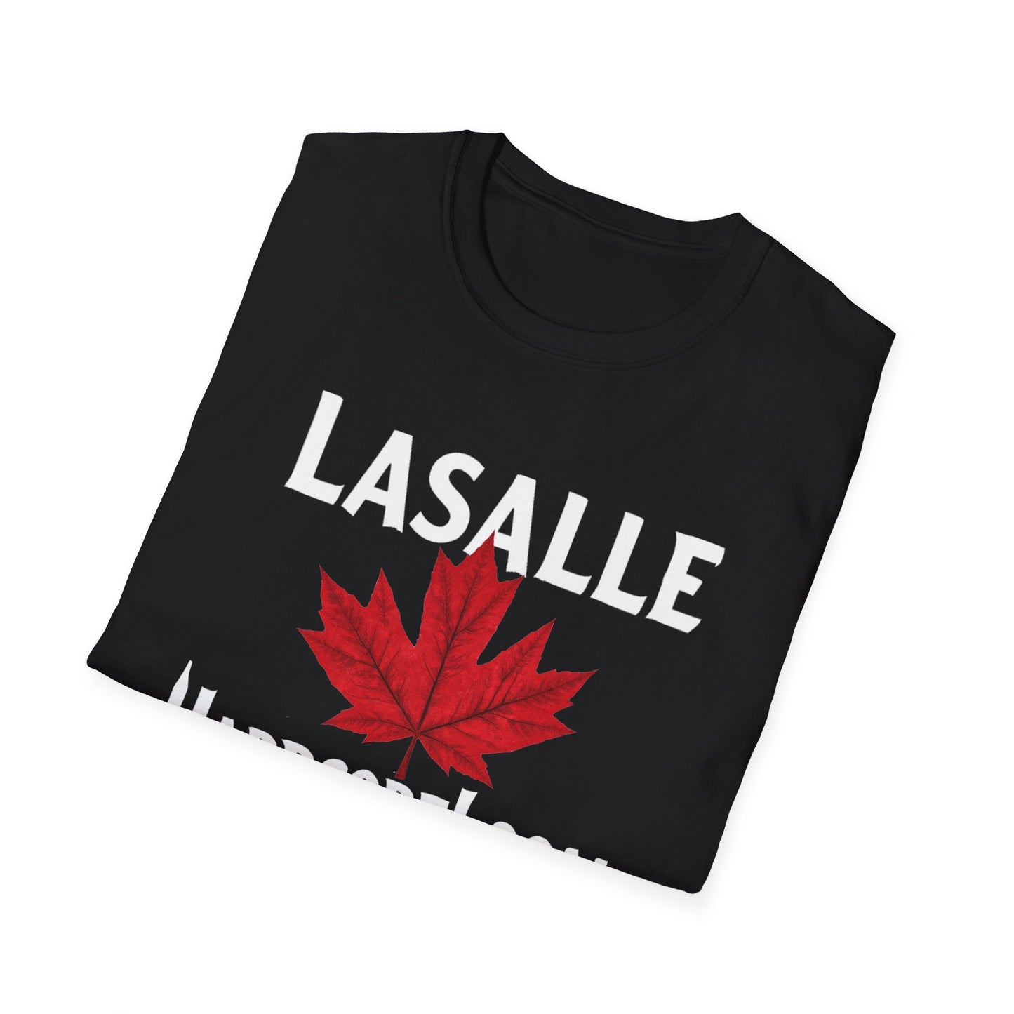 LaSalle Hardcore Local Red Leaf, We Support Our Own, 1 T-Shirt, Softstyle Graphic Tee, Unisex Casual Wear, Support Local Merch, Gift for Community Lovers