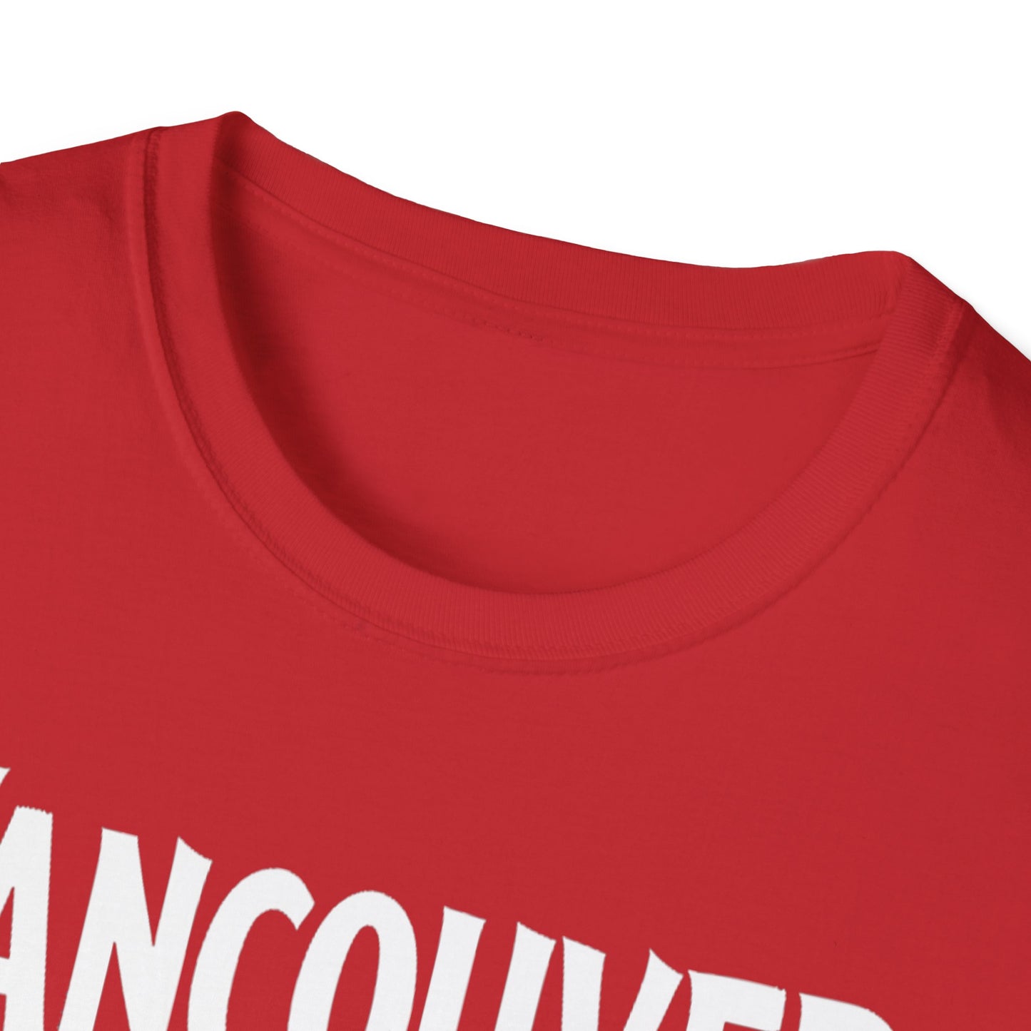Vancouver Hardcore Rep'n White Leaf T-Shirt, c013-n00-s007 Softstyle Graphic Tee, Unisex Casual Wear, Support'n Locals Merch, Gift for Community Lovers.