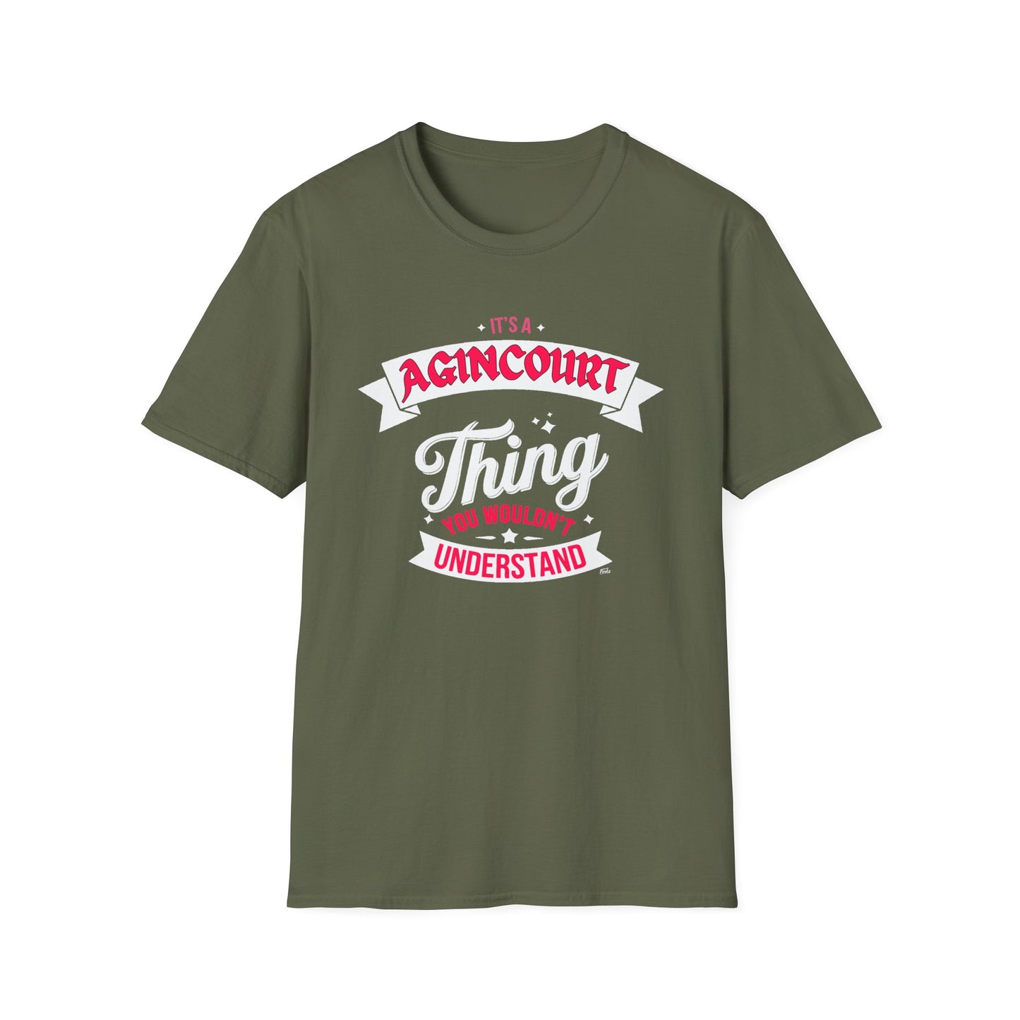 Agincourt THING T-Shirt, Softstyle Graphic Tee, Unisex Casual Wear, Support Local Merch, Gift for Community Lovers, c06-n01-s003