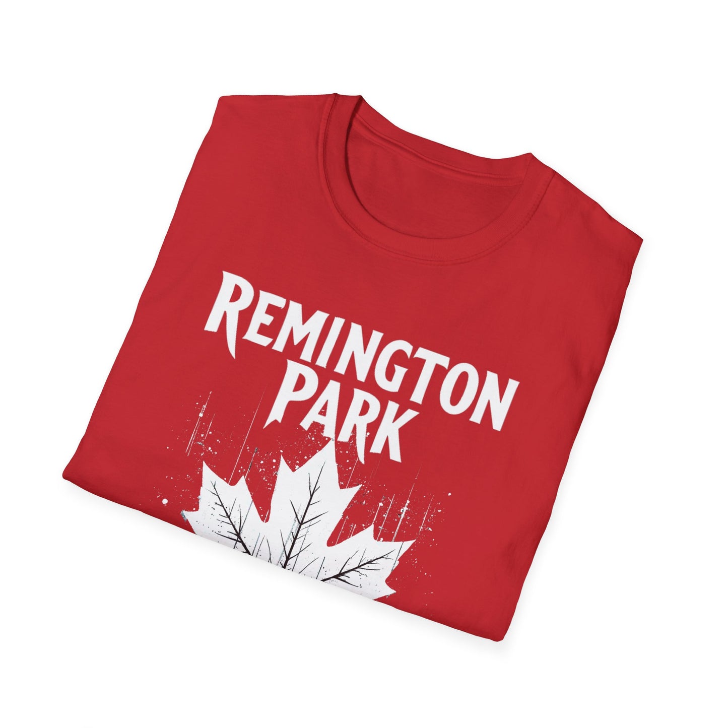 REMINGTON PARK, We Support Our Own 2, Hardcore Local White Leaf T-Shirt, Softstyle Graphic Tee, Unisex Casual Wear, Support Local Merch, Gift for Community Lovers Finkz Windsor