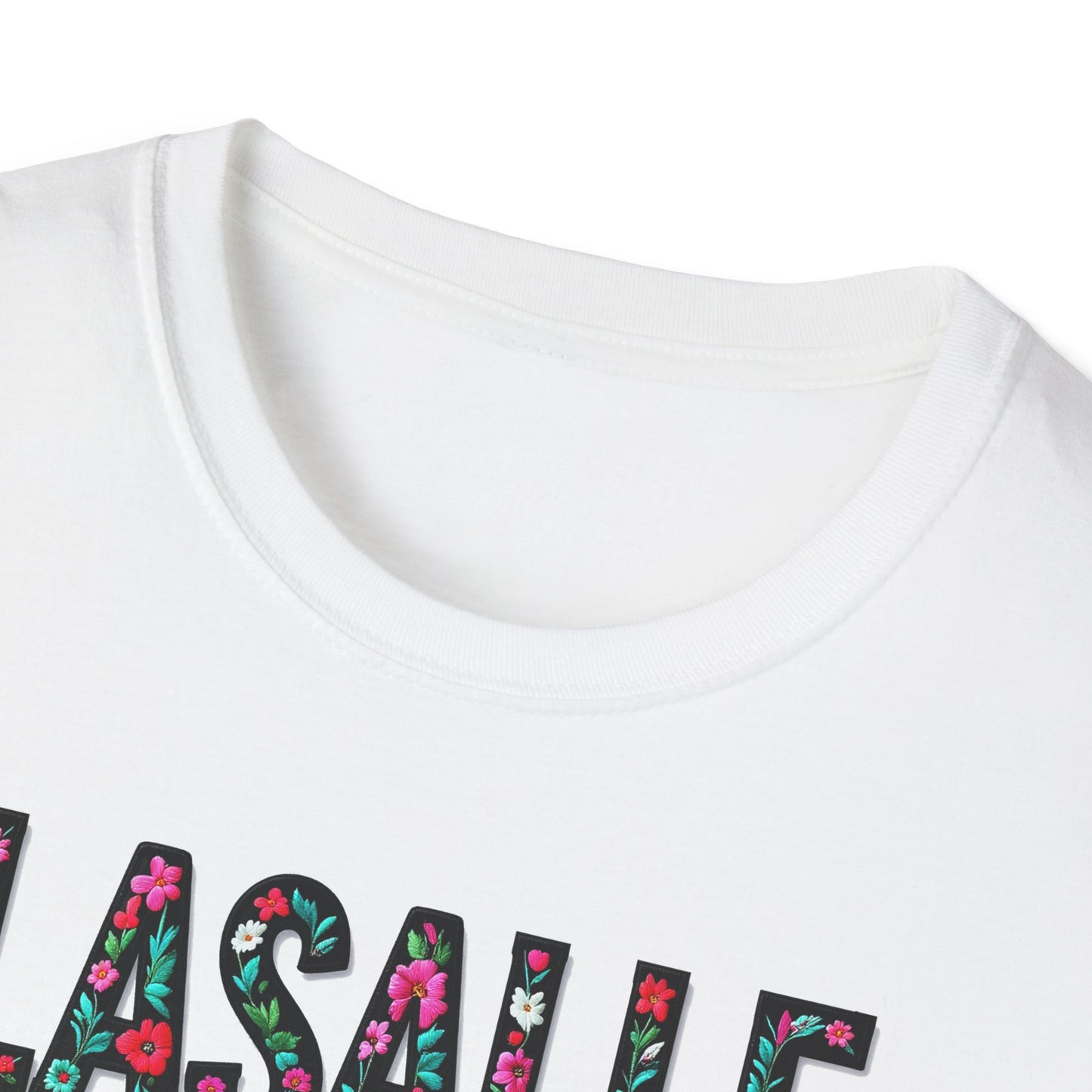 LASALLE Local Gal Flower-Heart T-Shirt, 3 Softstyle Graphic Tee, Unisex Casual Wear, Support Local Merch, Gift for Community Lovers, Finkz WINDSOR
