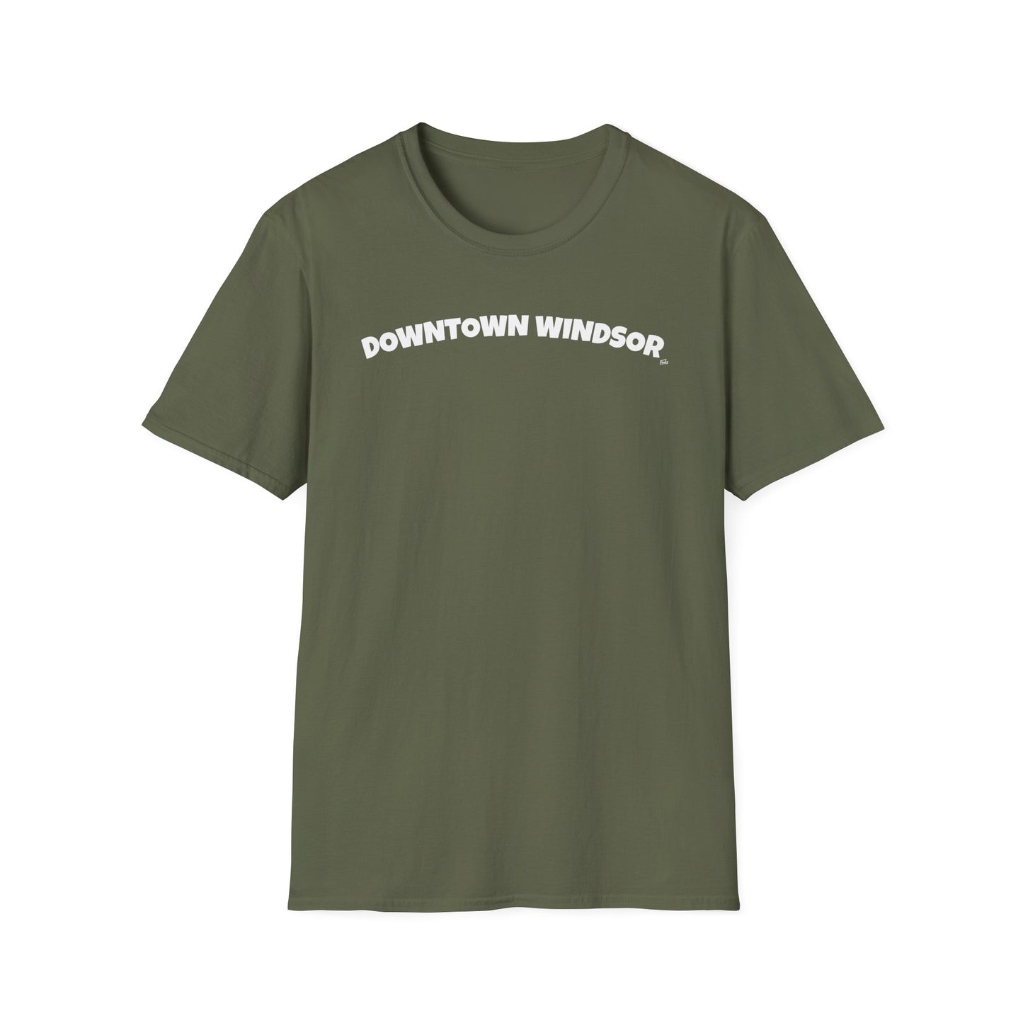 DOWNTOWN WINDSOR T-Shirt, Softstyle Graphic Tee, Unisex Casual Wear, Support Local Merch, Gift for Community Lovers, Finkz Windsor