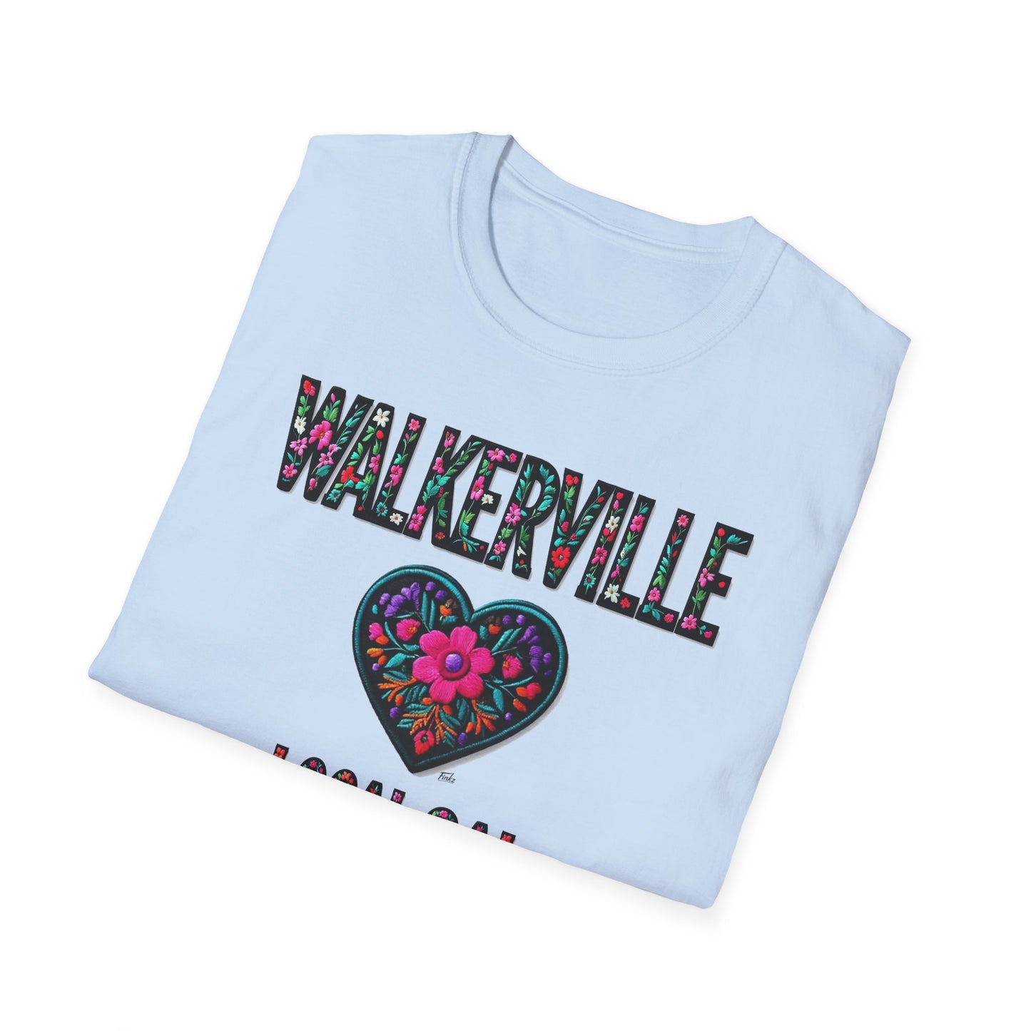 WALKERVILLE Local Gal Flower-Heart T-Shirt, 2 Softstyle Graphic Tee, Unisex Casual Wear, Support Local Merch, Gift for Community Lovers, Finkz WINDSOR