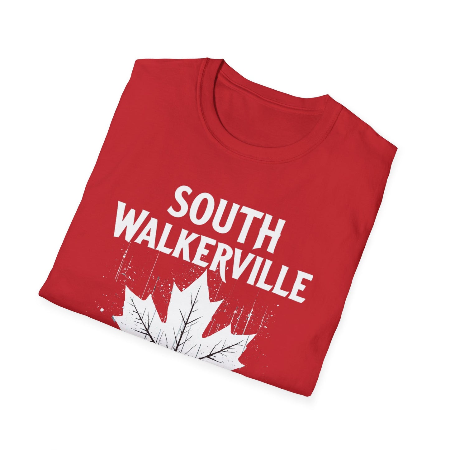 SOUTH WALKERVILLE, We Support Our Own 2, Hardcore Local White Leaf T-Shirt, Softstyle Graphic Tee, Unisex Casual Wear, Support Local Merch, Gift for Community Lovers Finkz Windsor