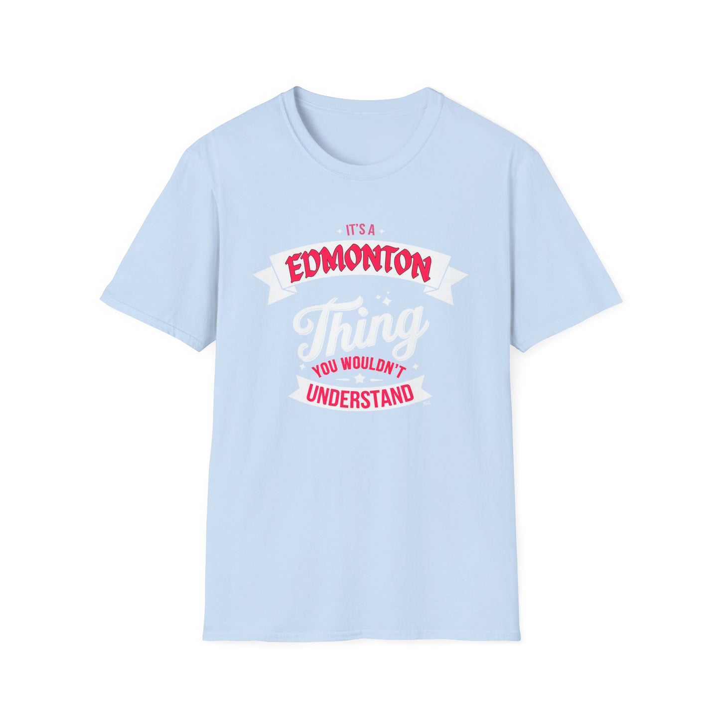 Edmonton THING T-Shirt, Softstyle Graphic Tee, Unisex Casual Wear, Support Local Merch, Gift for Community Lovers, c12-s003