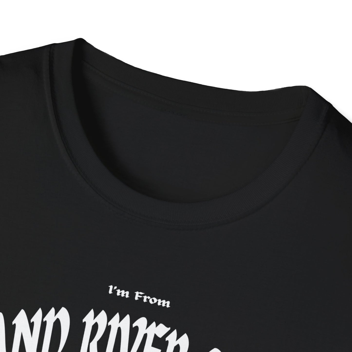 Grand River South Underestimate Gal T-Shirt, c03-n04-s001 Softstyle Graphic Tee, Unisex Casual Wear, Support'n Locals Merch, Gift for Community Lovers.