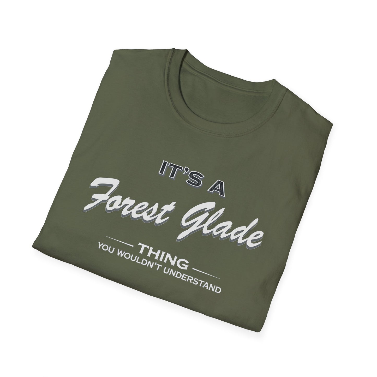 Forest Glade Thing Simple T-Shirt, Softstyle Graphic Tee, Unisex Casual Wear, Support Local Merch, Gift for Community Lovers, Finkz Windsor
