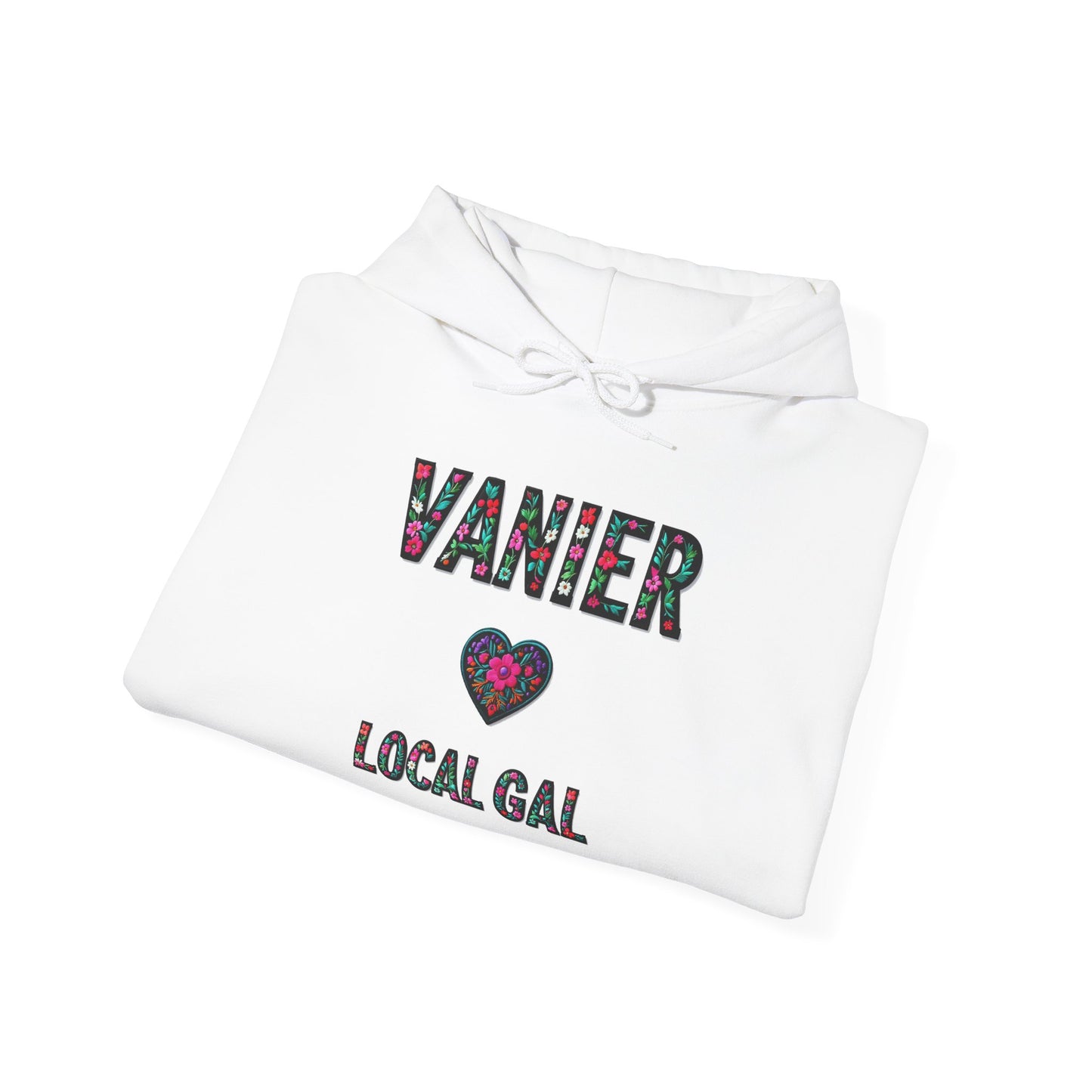 Vanier Local Gal Flower c03-n09-hs005, Hooded Sweatshirt -  Unisex Heavy Blend™ Pullover, Casual Hoodie for Every Day, Gift for Friends, Support'n Locals -Local Pride Apparel Support Your Community