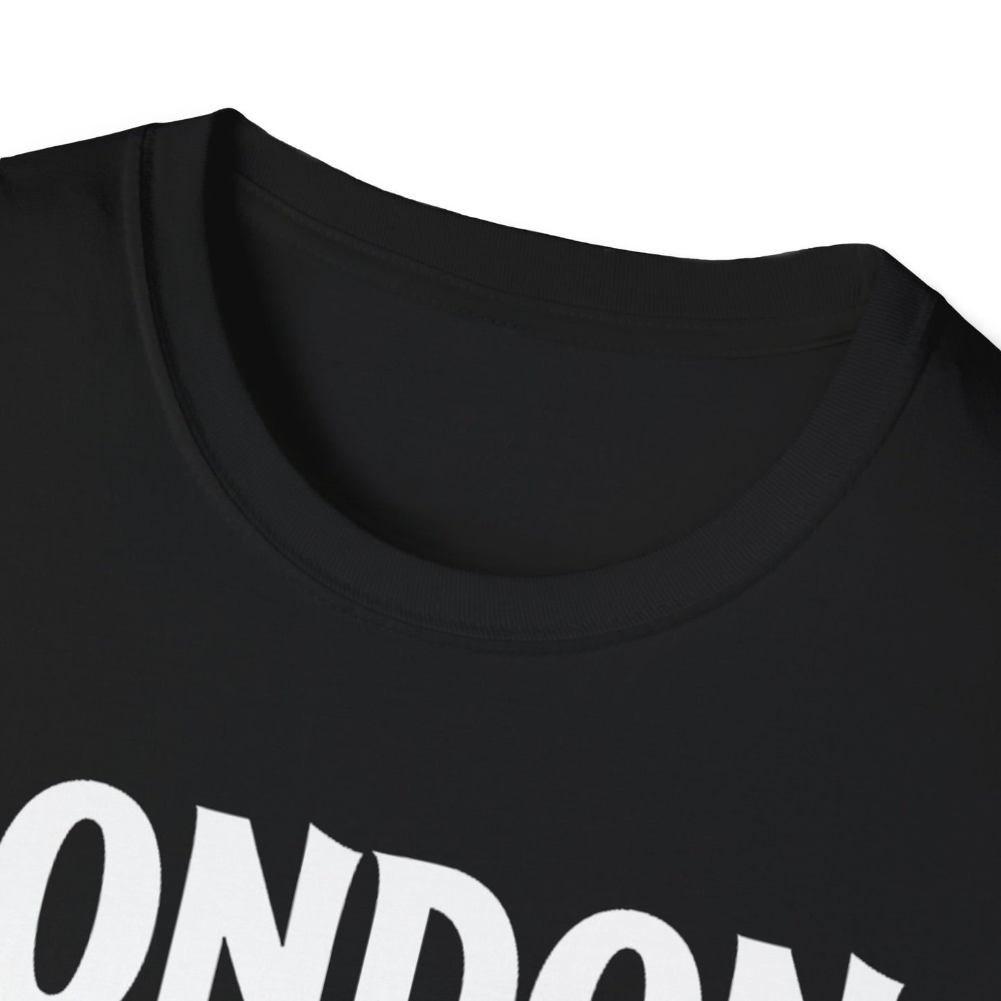 London Hardcore Rep'n White Leaf T-Shirt, c002-n00-s007 Softstyle Graphic Tee, Unisex Casual Wear, Support'n Locals Merch, Gift for Community Lovers.