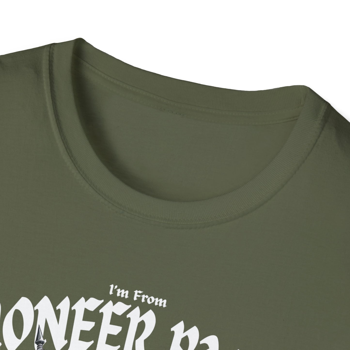 Pioneer Park Underestimate Guy T-Shirt, c03-n08-s002 Softstyle Graphic Tee, Unisex Casual Wear, Support'n Locals Merch, Gift for Community Lovers.