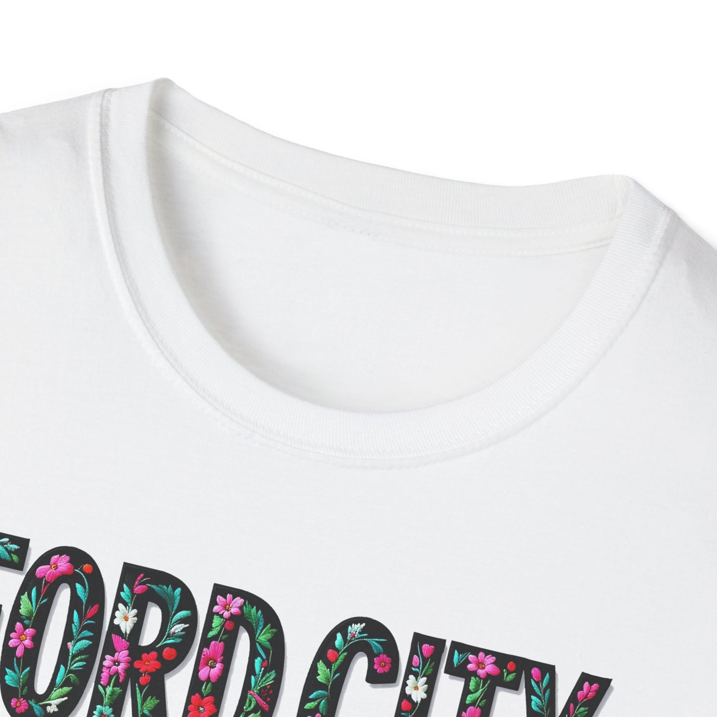 FORD CITY Local Gal Flower-Heart T-Shirt, 3 Softstyle Graphic Tee, Unisex Casual Wear, Support Local Merch, Gift for Community Lovers, Finkz WINDSOR