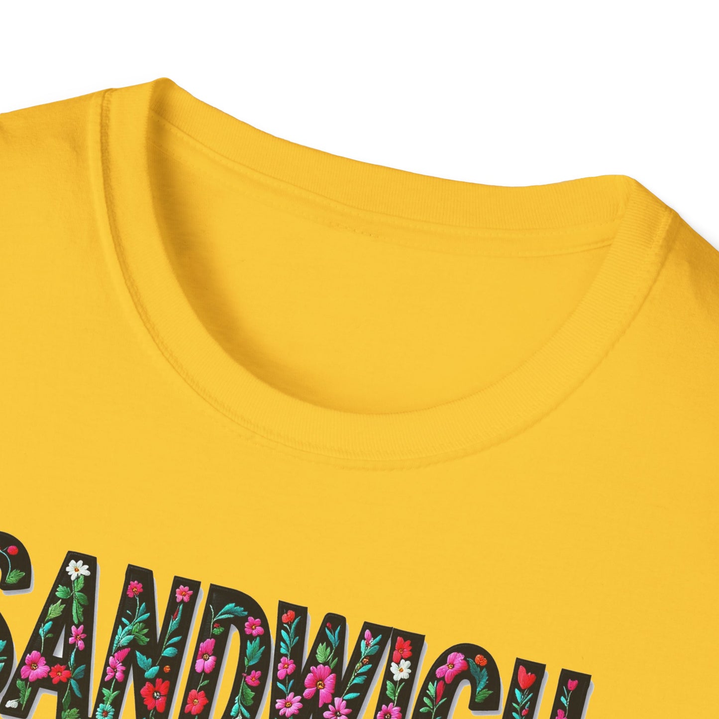 SANDWICH Local Gal Flower-Heart T-Shirt, 3 Softstyle Graphic Tee, Unisex Casual Wear, Support Local Merch, Gift for Community Lovers, Finkz WINDSOR