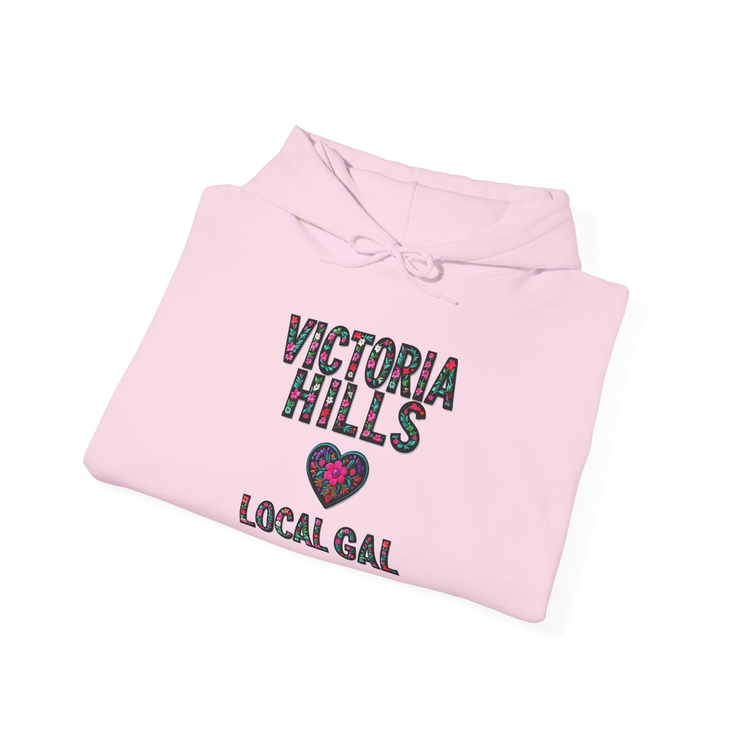 Victoria Hills Local Gal Flower c03-n10-hs005, Hooded Sweatshirt -  Unisex Heavy Blend™ Pullover, Casual Hoodie for Every Day, Gift for Friends, Support'n Locals -Local Pride Apparel Support Your Community