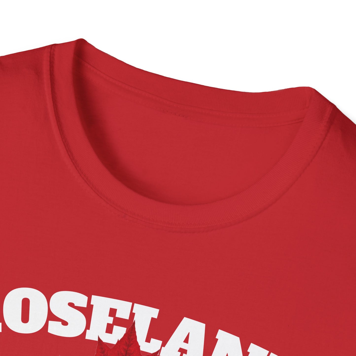 ROSELAND Local Gal Red Leaf T-Shirt, Softstyle Graphic Tee, Unisex Casual Wear, Support Local Merch, Gift for Community Lovers, Finkz Windsor
