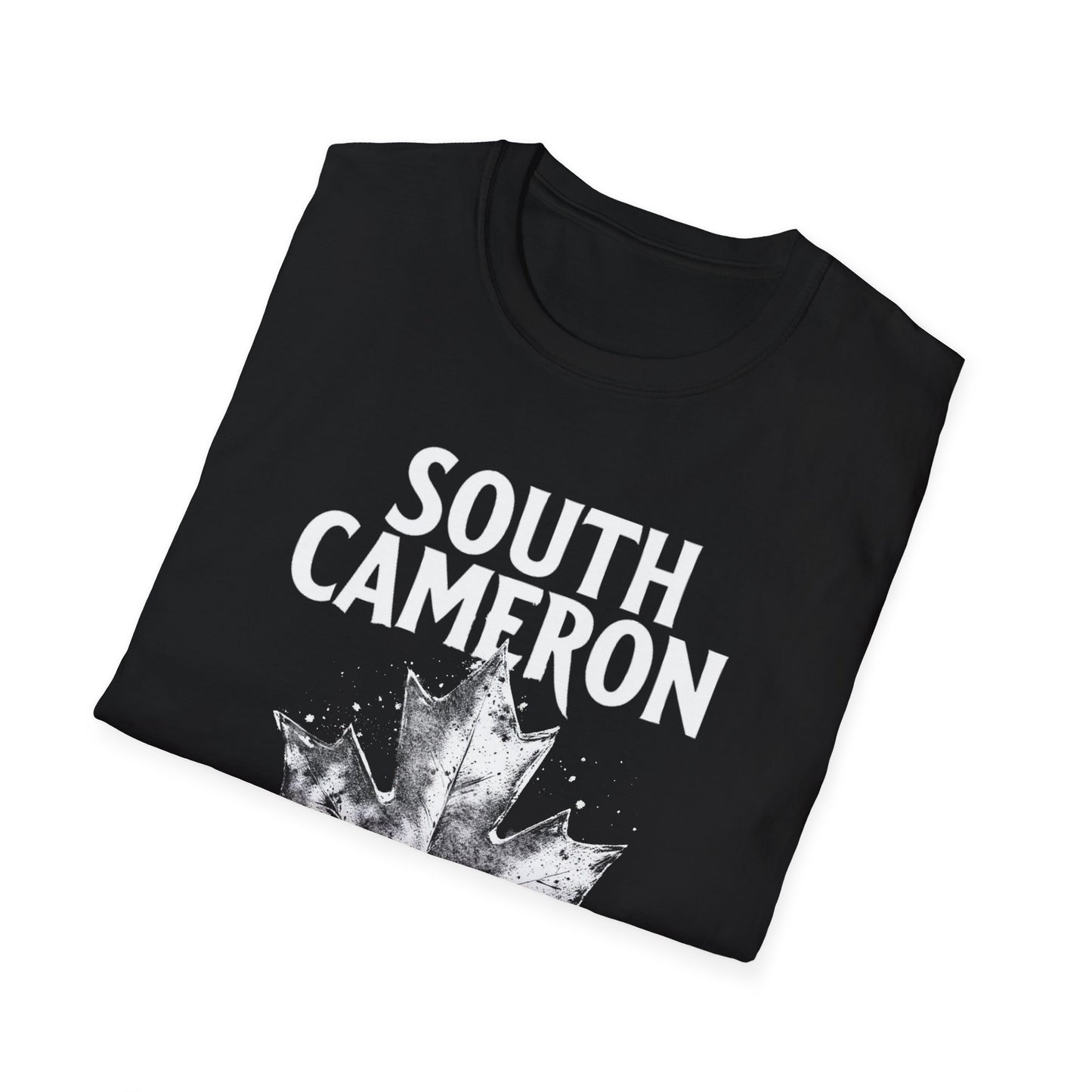 SOUTH CAMERON, Rep'n My Hood, Hardcore Local Cool Leaf T-Shirt, Softstyle Graphic Tee, Unisex Casual Wear, Support Local Merch, Gift for Community Lovers, Finkz WINDSOR