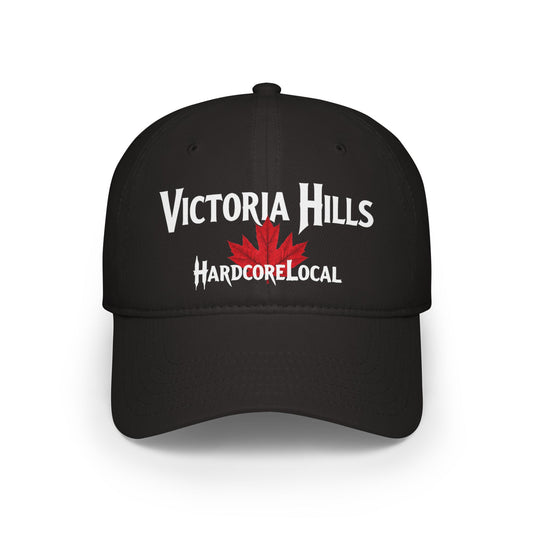 Victoria Hills HARDCORE LOCAL Red LEAF Low Profile Baseball Cap - Hat for Community Lovers