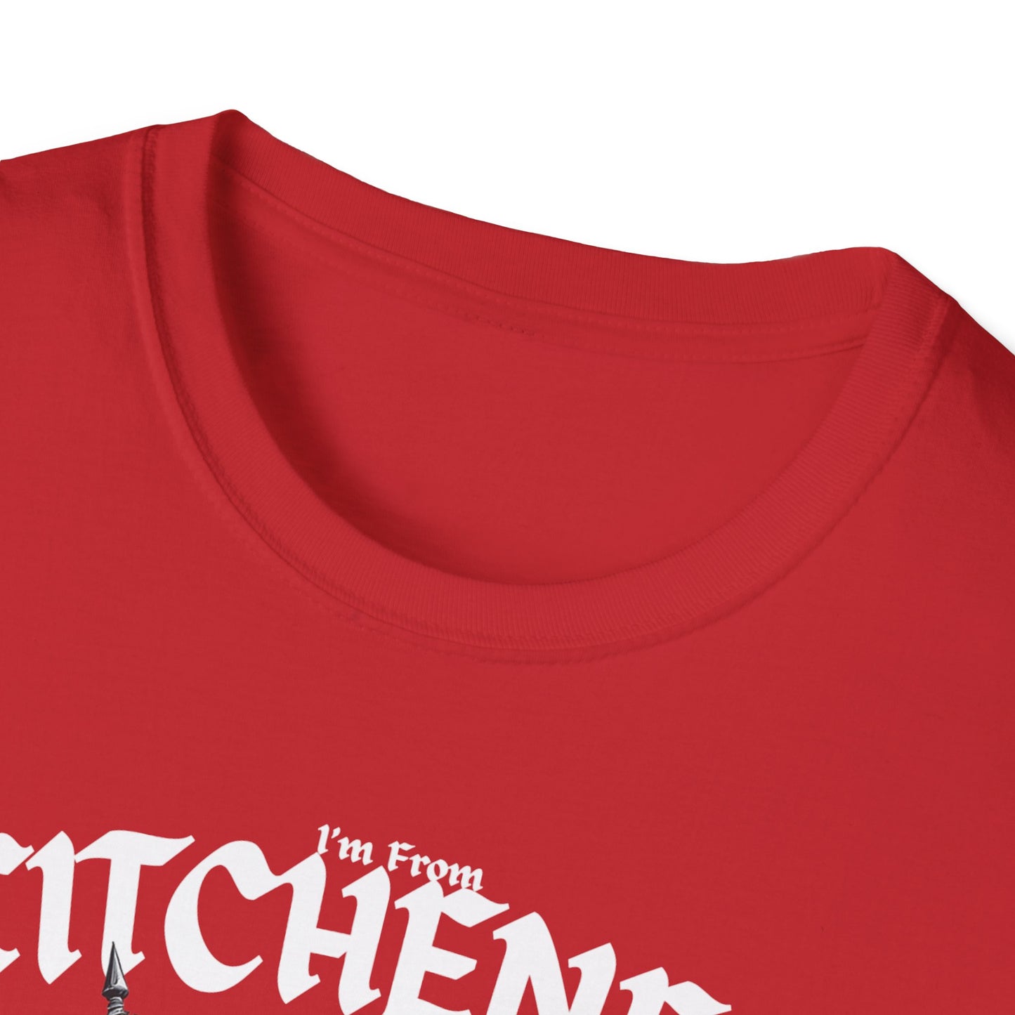 Kitchener Underestimate Guy T-Shirt, c03-n00-s002 Softstyle Graphic Tee, Unisex Casual Wear, Support'n Locals Merch, Gift for Community Lovers.