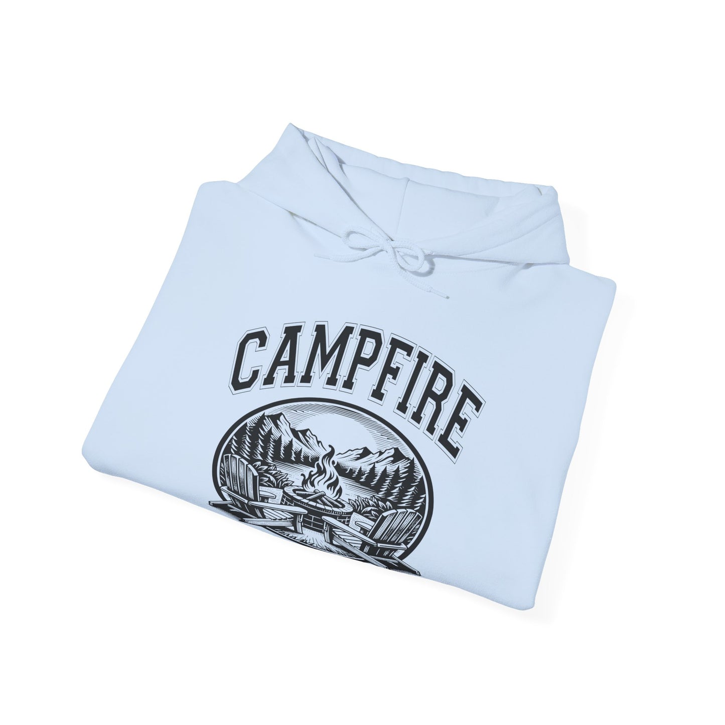 Campfire Social Club Chairs Cozy Hoodie | Unisex Sweatshirt for Nature Lovers, Casual Wear, Gift for Him/Her, Outdoor Adventures, Cozy Days Canada Patriotic wednesday
