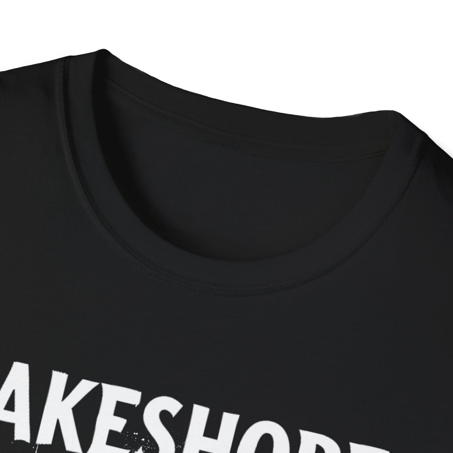 LAKESHORE, We Support Our Own 2, Hardcore Local White Leaf T-Shirt, Softstyle Graphic Tee, Unisex Casual Wear, Support Local Merch, Gift for Community Lovers Finkz Windsor