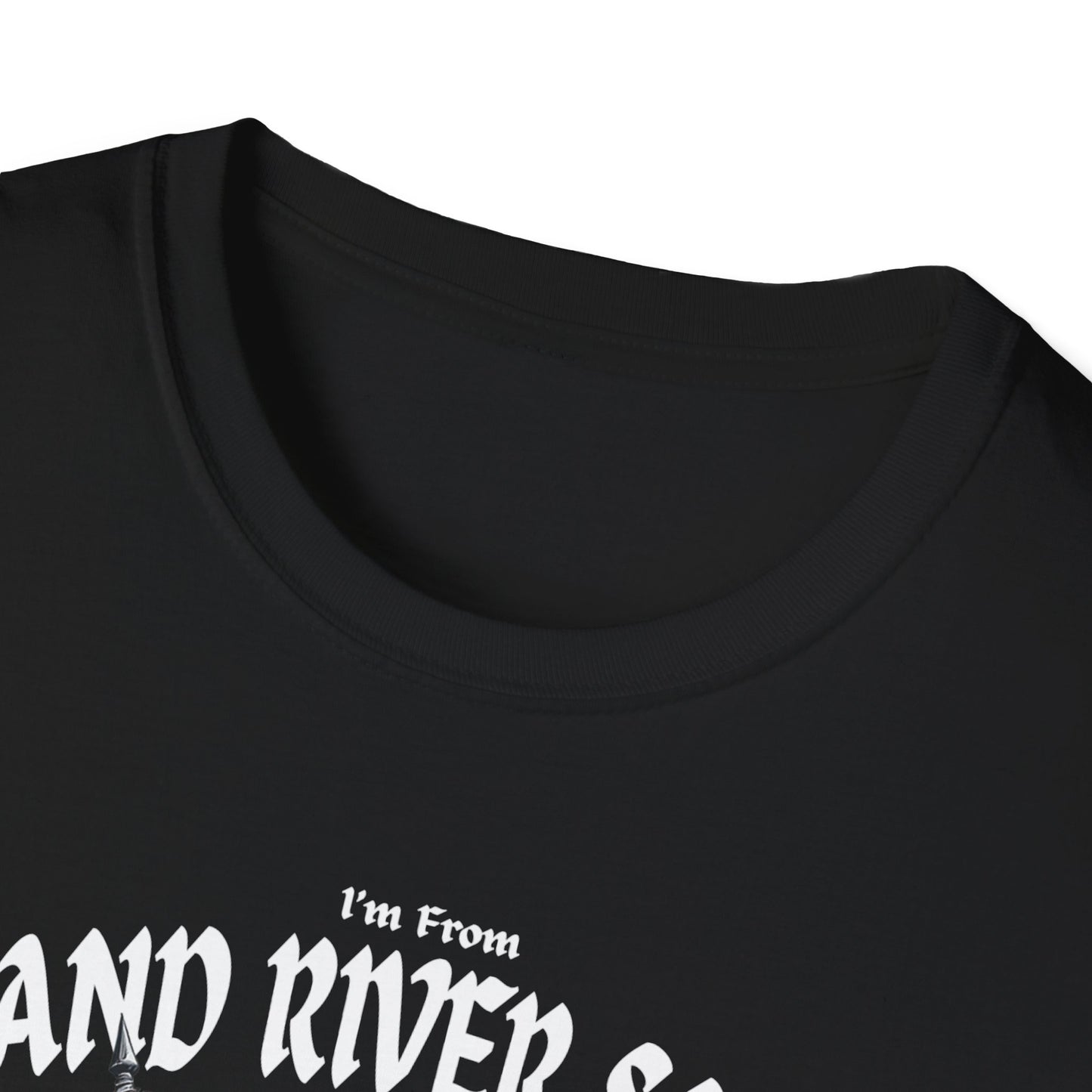 Grand River South Underestimate Guy T-Shirt, c03-n04-s002 Softstyle Graphic Tee, Unisex Casual Wear, Support'n Locals Merch, Gift for Community Lovers.