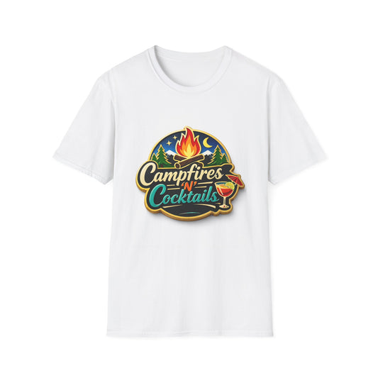 Campfire'N Cocktails T-Shirt, Softstyle, Unisex - CampfireNCocktails.com