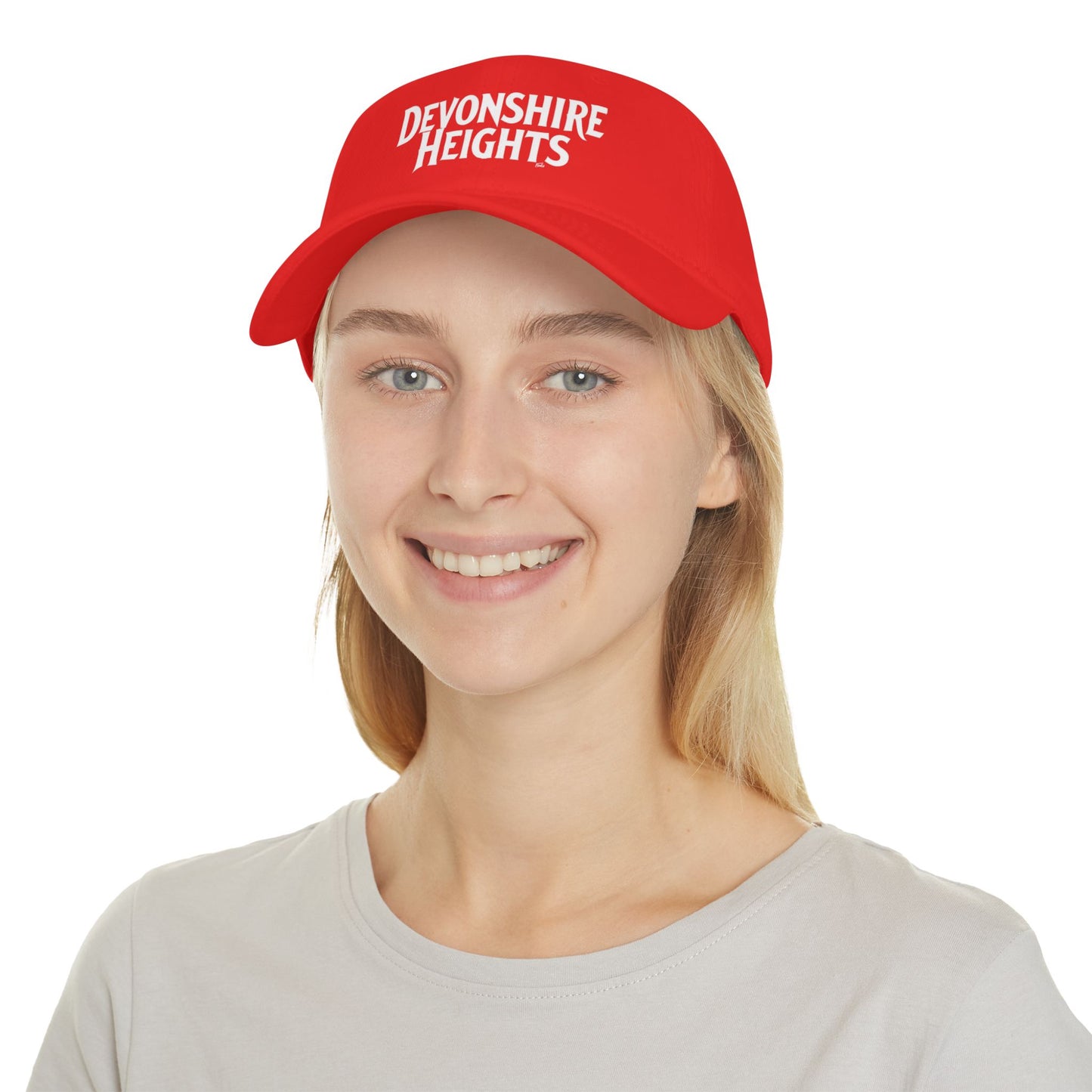 DEVONSHIRE HEIGHTS Low Profile Baseball Cap - Red Hat for Community Lovers