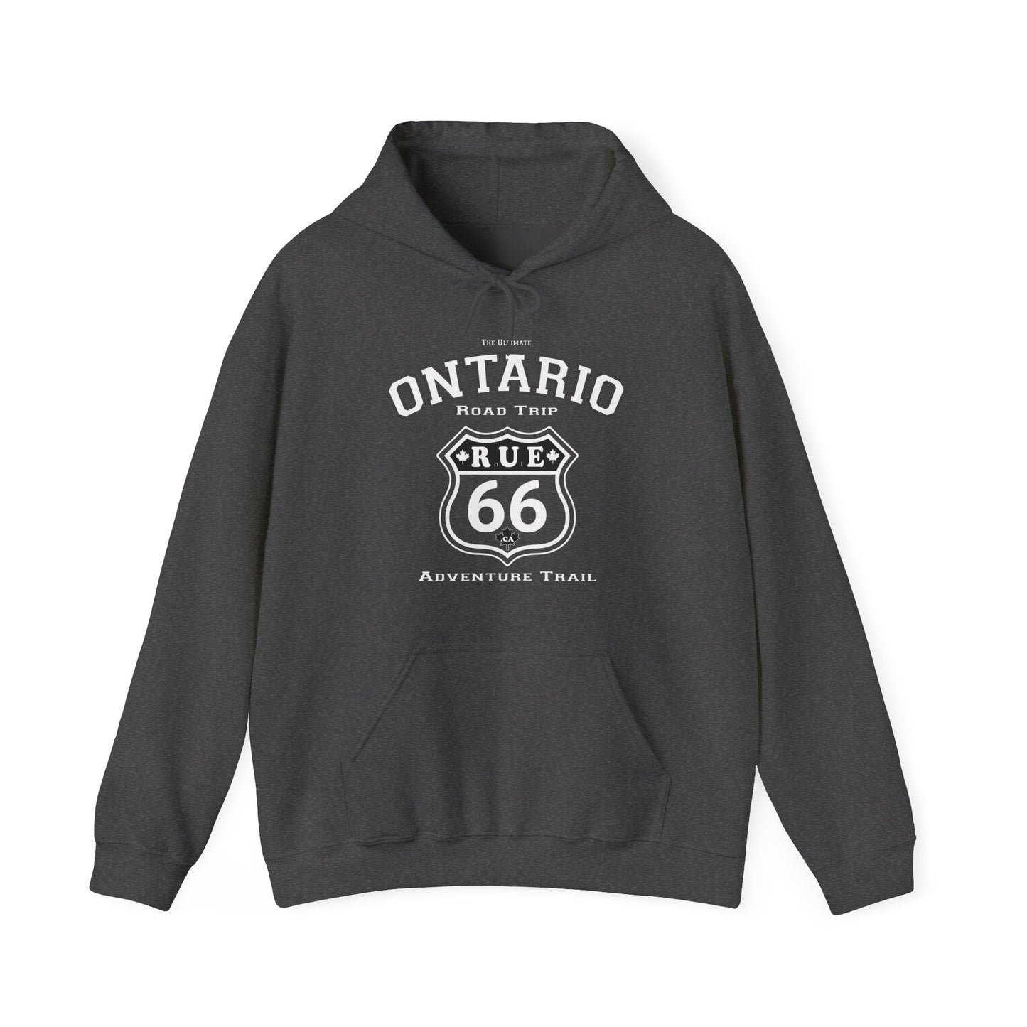 Ontario Road Trip Red | Rue66.ca 100% Authentic | Cozy Camping Hoodie | Unisex Hooded Sweatshirt for Nature Lovers, Casual Wear, Gift for Him/Her, Outdoor Adventures, Cozy...