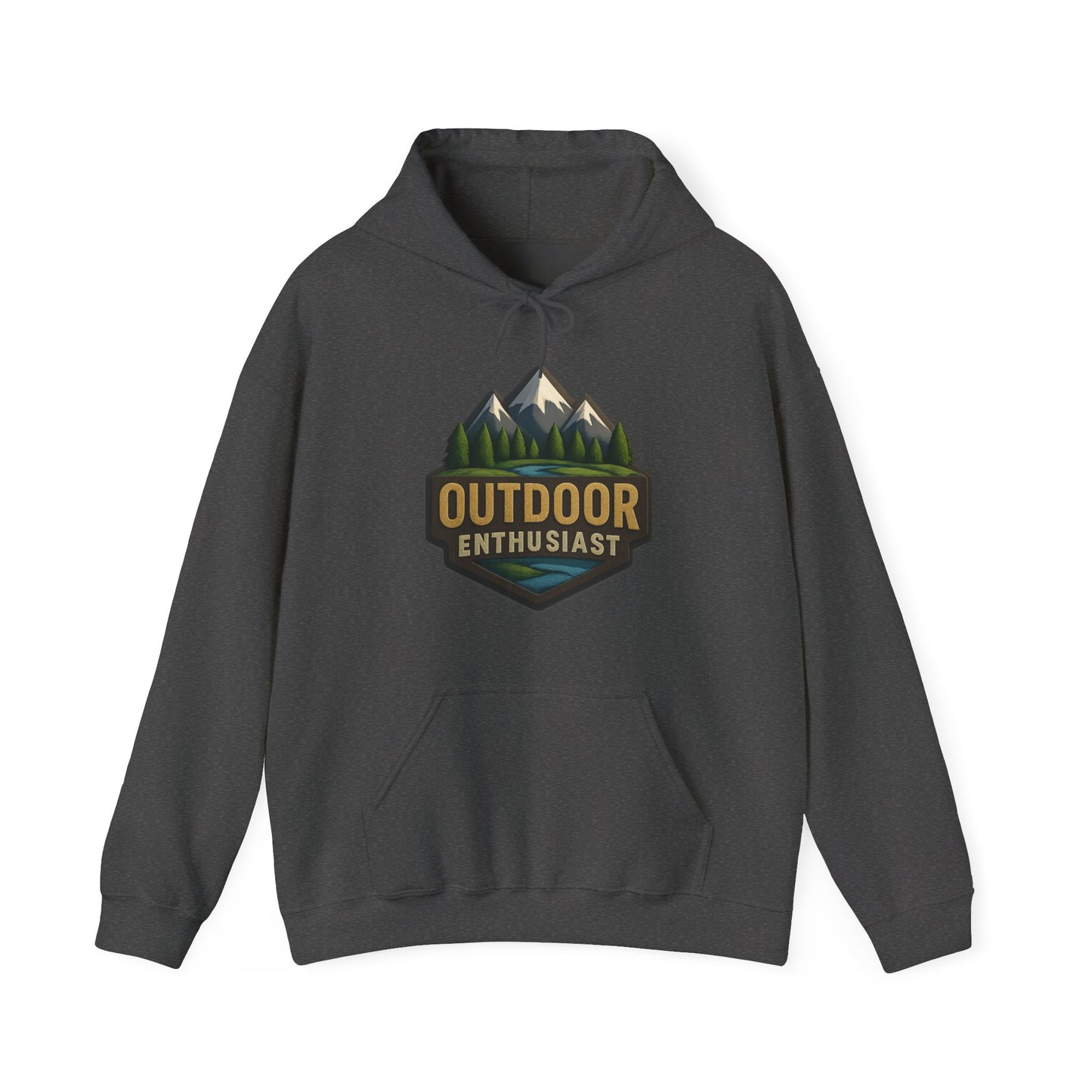 Outdoor Enthusiast Dark Hoodie | OutdoorEnthusiast.Ca 100% Authentic | Cozy Camping Hoodie | Unisex Hooded Sweatshirt for Nature Lovers, Casual Wear, Gift for Him/Her, Outdoor Adventures......