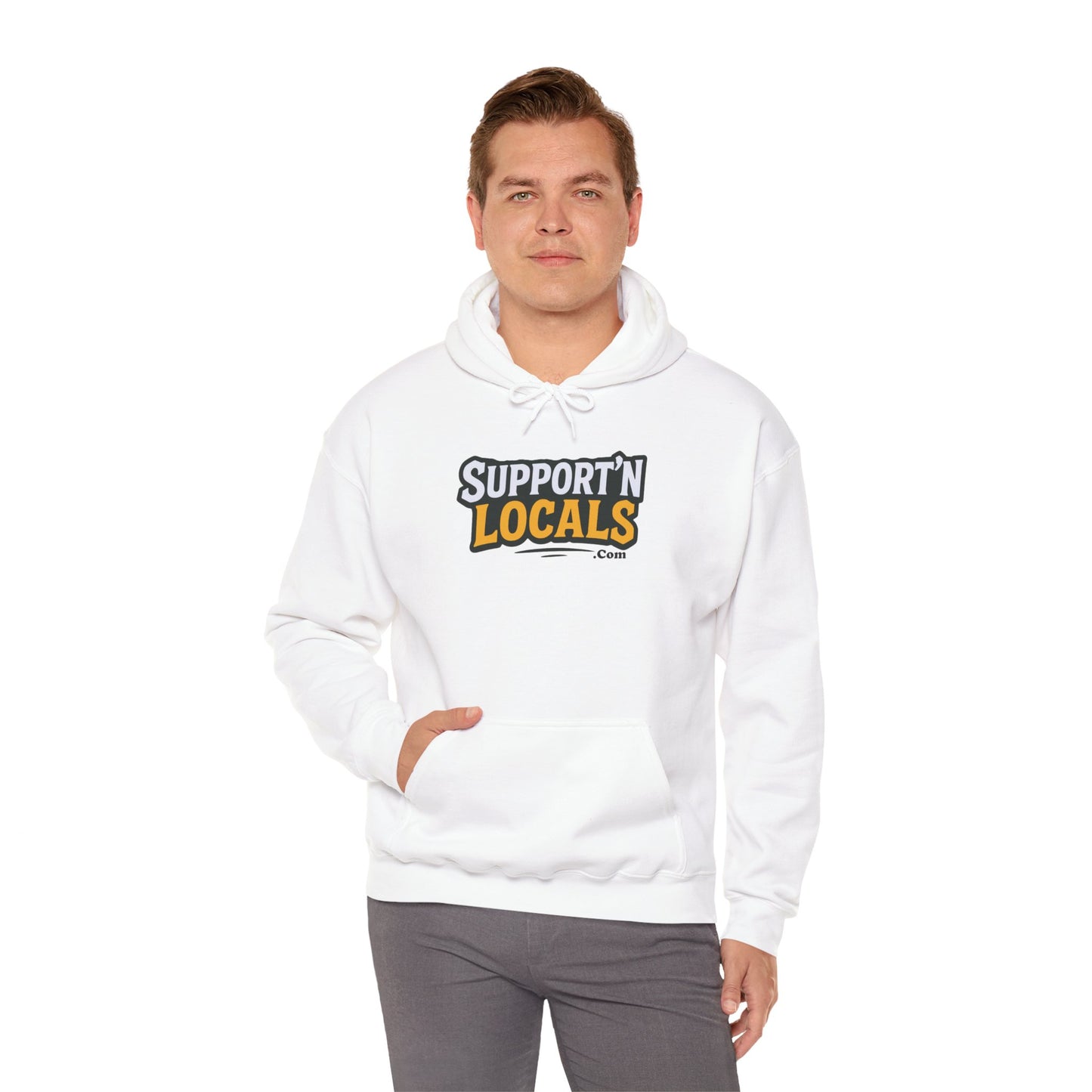 Support'N Locals Cozy Hoodie | Unisex Sweatshirt for Nature Lovers, Casual Wear, Gift for Him/Her, Outdoor Adventures, Cozy Days Canada Patriotic