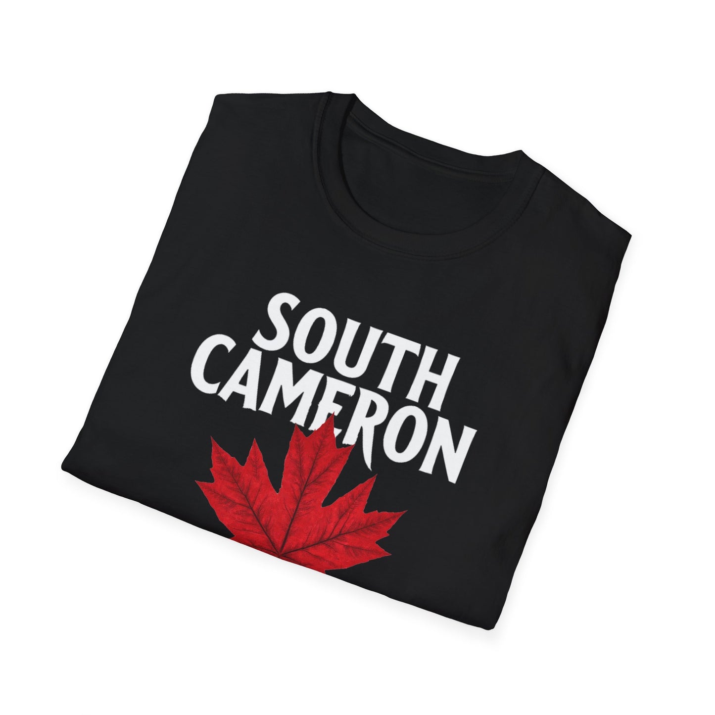South Cameron Hardcore Local Red Leaf, We Support Our Own, 1 T-Shirt, Softstyle Graphic Tee, Unisex Casual Wear, Support Local Merch, Gift for Community Lovers