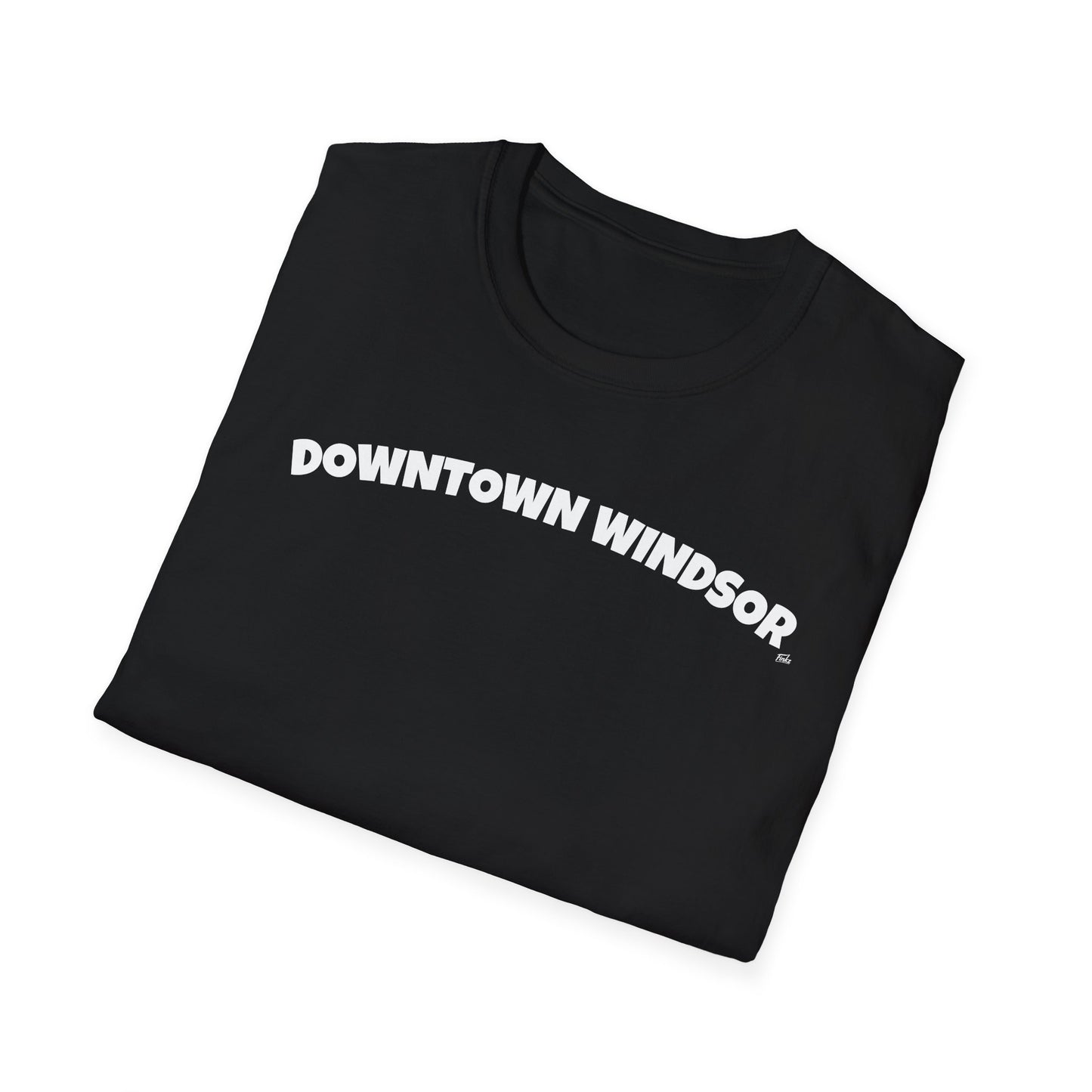 DOWNTOWN WINDSOR T-Shirt, Softstyle Graphic Tee, Unisex Casual Wear, Support Local Merch, Gift for Community Lovers, Finkz Windsor