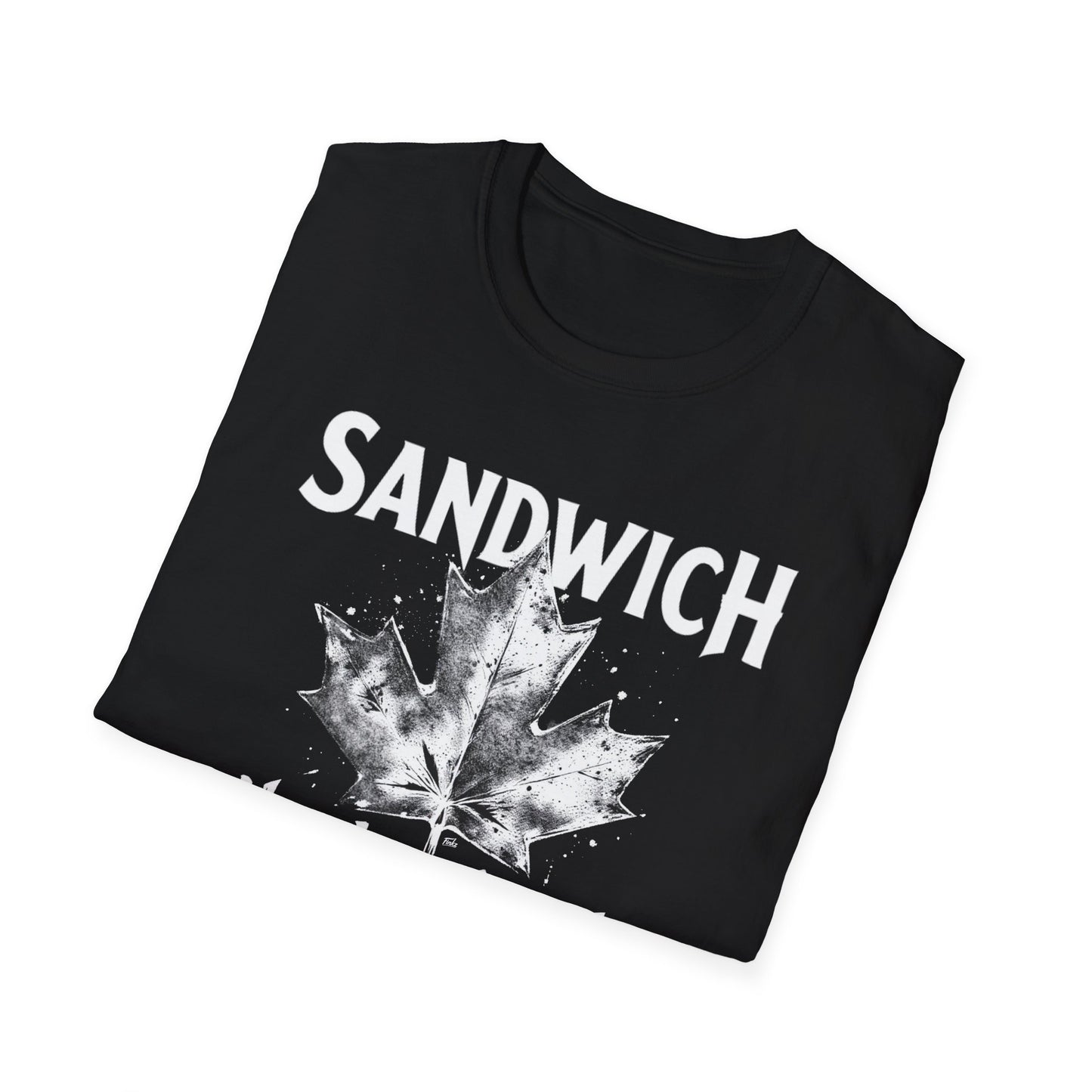SANDWICH, Rep'n My Hood, Hardcore Local Cool Leaf T-Shirt, Softstyle Graphic Tee, Unisex Casual Wear, Support Local Merch, Gift for Community Lovers, Finkz WINDSOR