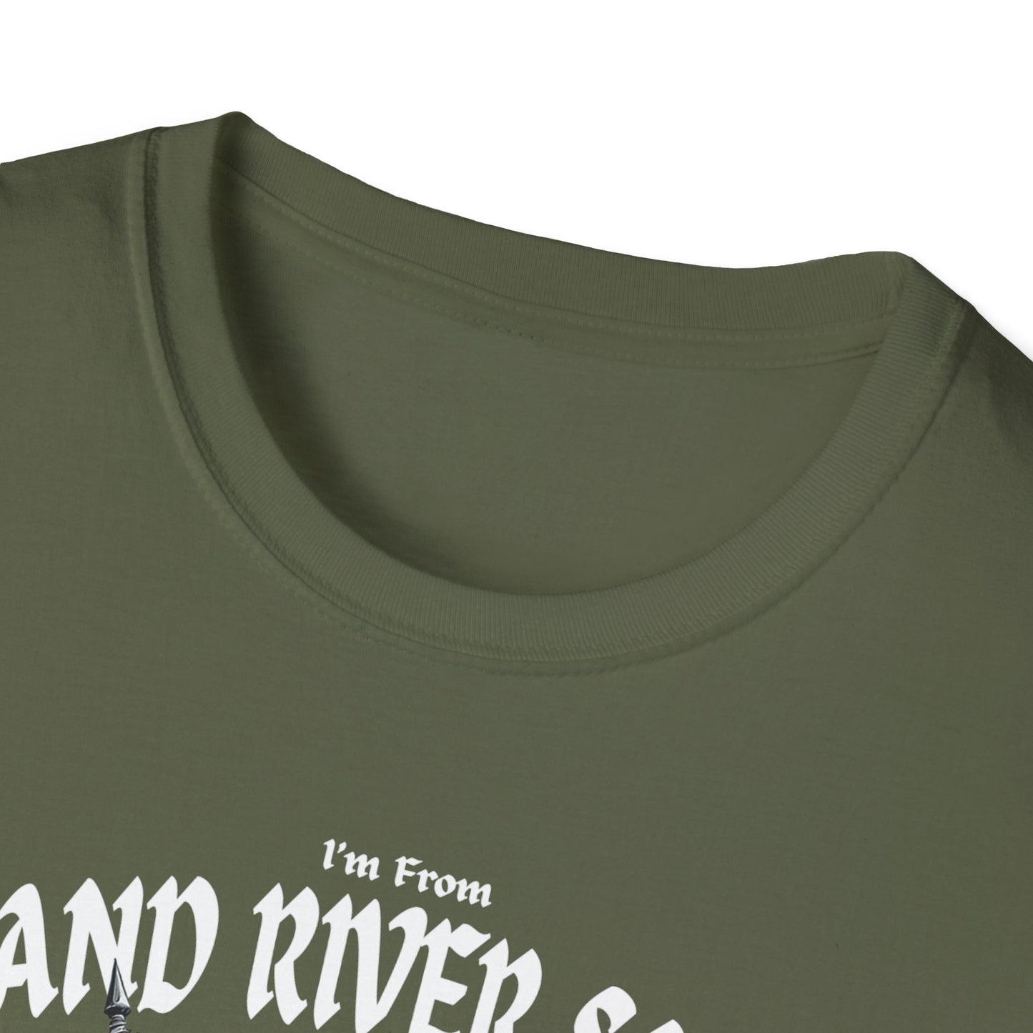 Grand River South Underestimate Guy T-Shirt, c03-n04-s002 Softstyle Graphic Tee, Unisex Casual Wear, Support'n Locals Merch, Gift for Community Lovers.