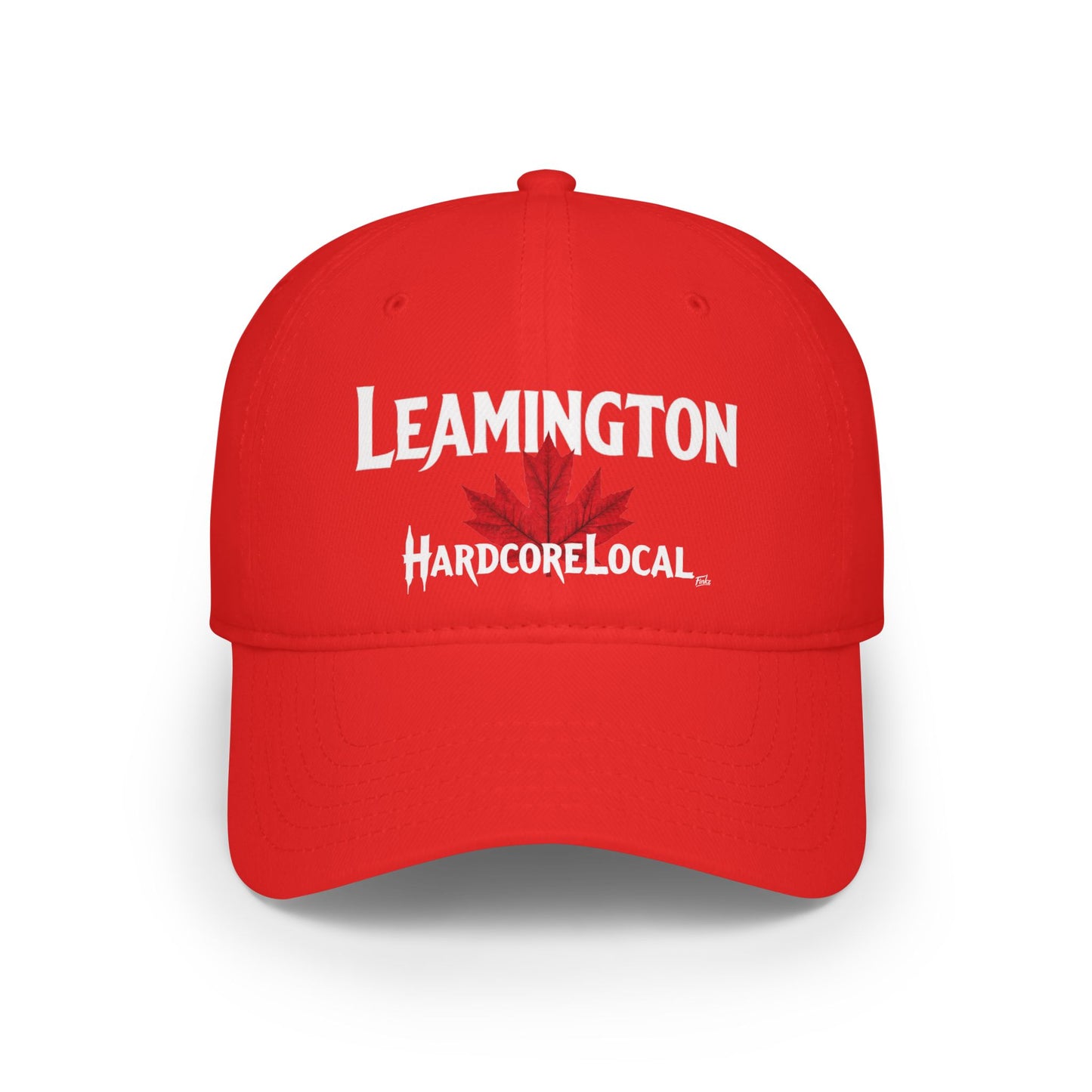 LEAMINGTON HARDCORE  BIG LEAF Low Profile Baseball Cap - Red Hat for Community Lovers FINKZ WINDSOR