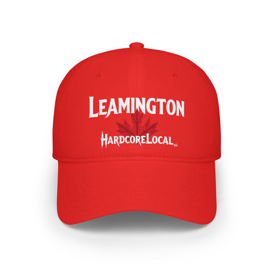 LEAMINGTON HARDCORE  BIG LEAF Low Profile Baseball Cap - Red Hat for Community Lovers FINKZ WINDSOR