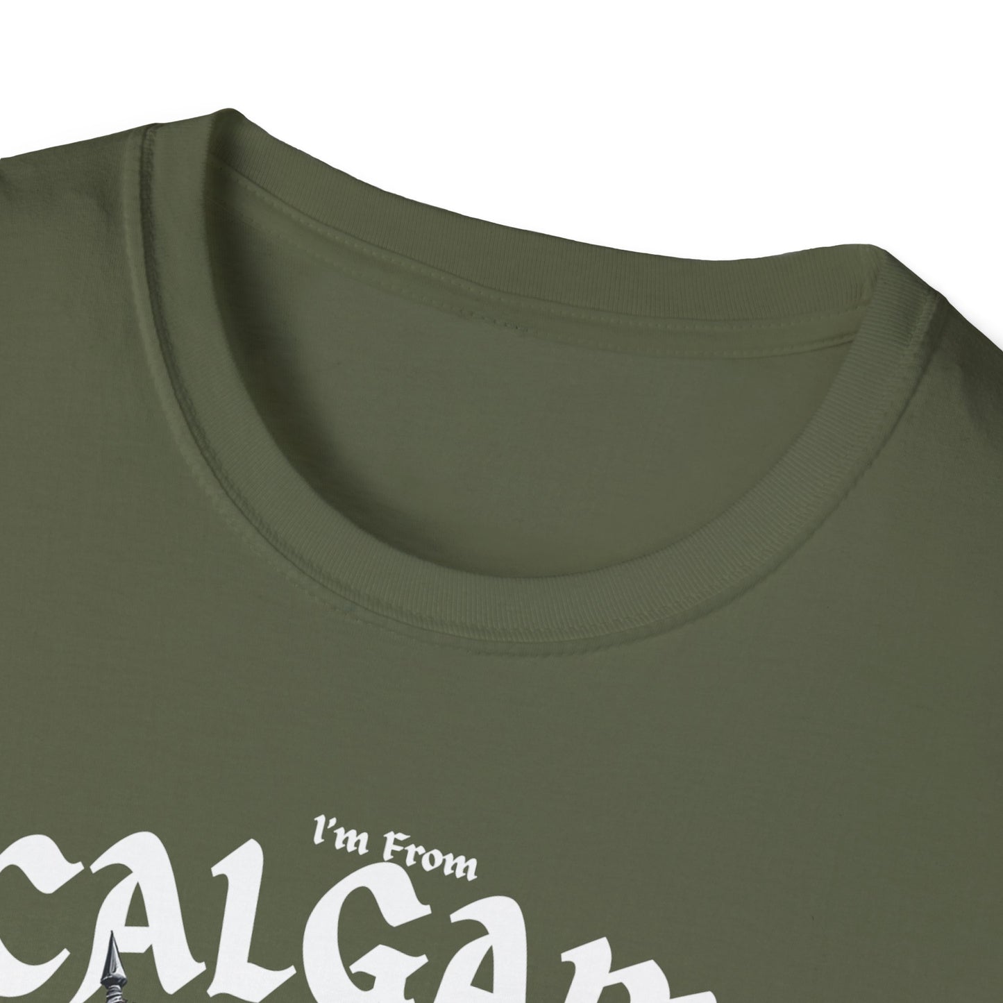 Calgary Underestimate Guy T-Shirt, c11-n00-s002 Softstyle Graphic Tee, Unisex Casual Wear, Support'n Locals Merch, Gift for Community Lovers.