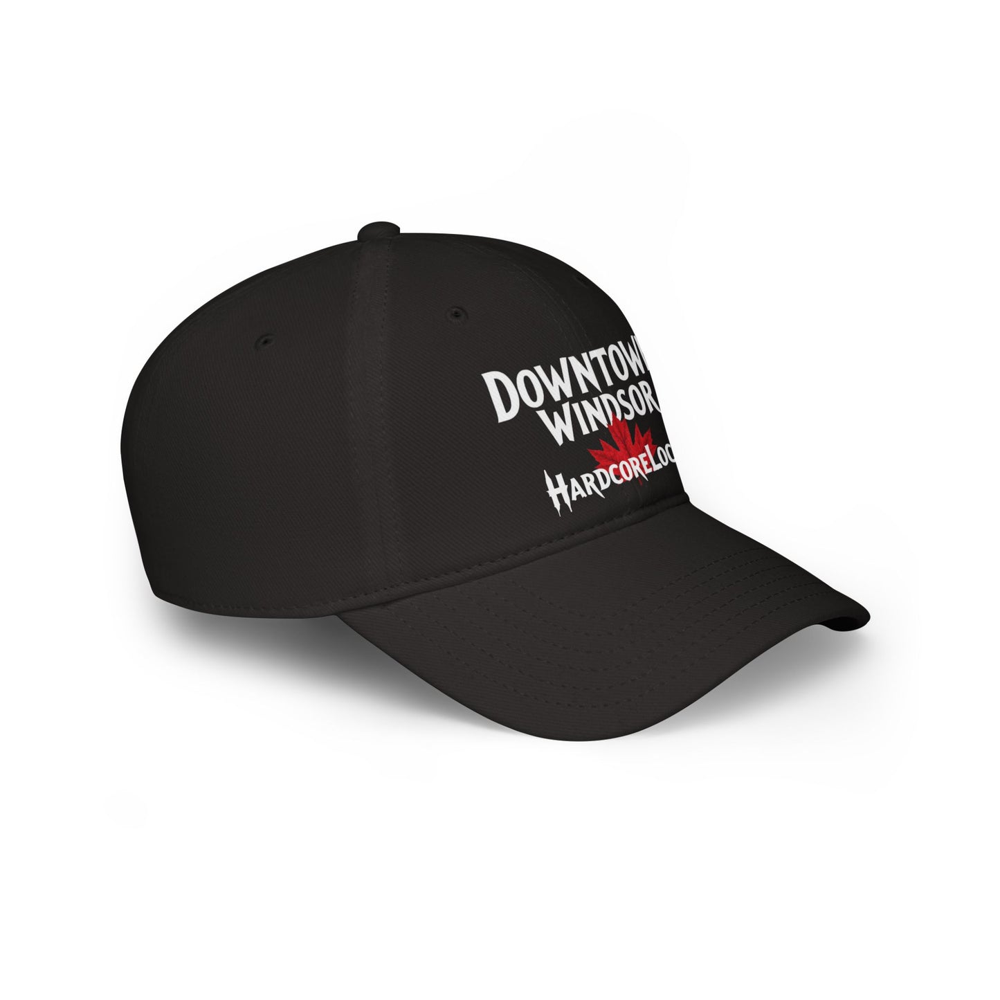 DOWNTOWN WINDSOR HARDCORE  BIG LEAF Low Profile Baseball Cap - Red Hat for Community Lovers FINKZ WINDSOR