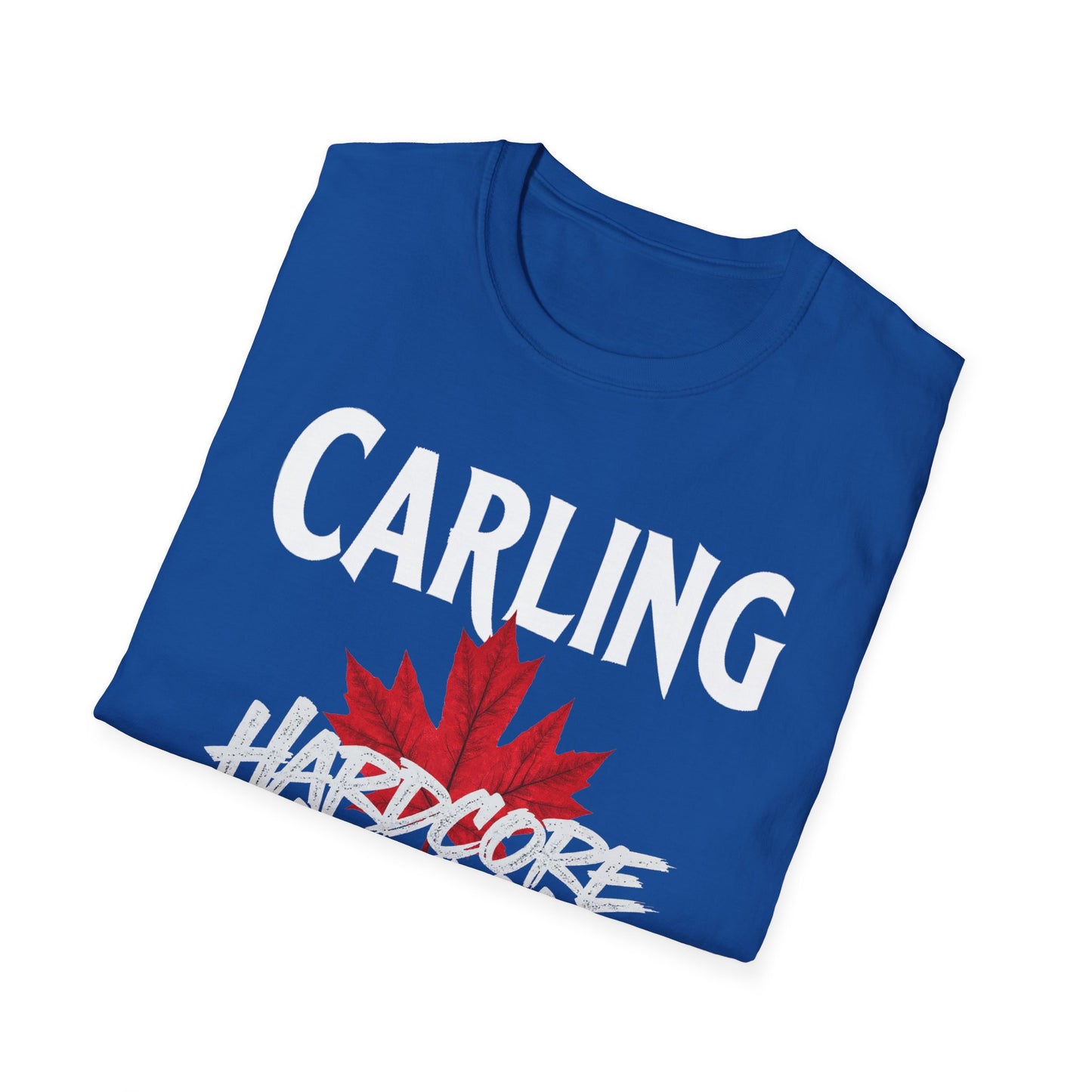 Carling Hardcore We Support Our Own Red Leaf T-Shirt, c02-n03-s006 Softstyle Graphic Tee, Unisex Casual Wear, Support'n Locals Merch, Gift for Community Lovers.