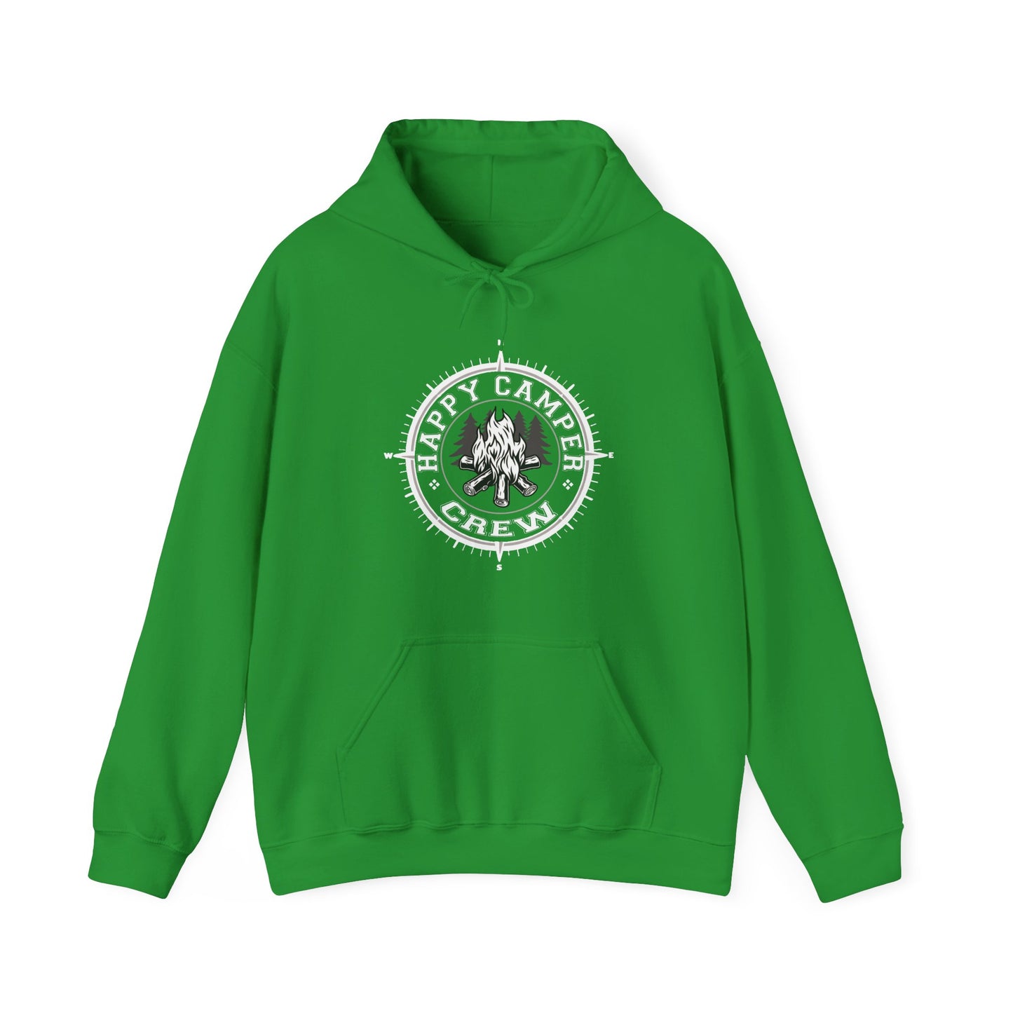 Happy Camper Crew Compass Dark Hoodie | HappyCamperCrew.Com 100% Authentic | Cozy Camping Hoodie | Unisex Hooded Sweatshirt for Nature Lovers, Casual Wear, Gift for Him/Her, Outdoor Adventures, Cozy...