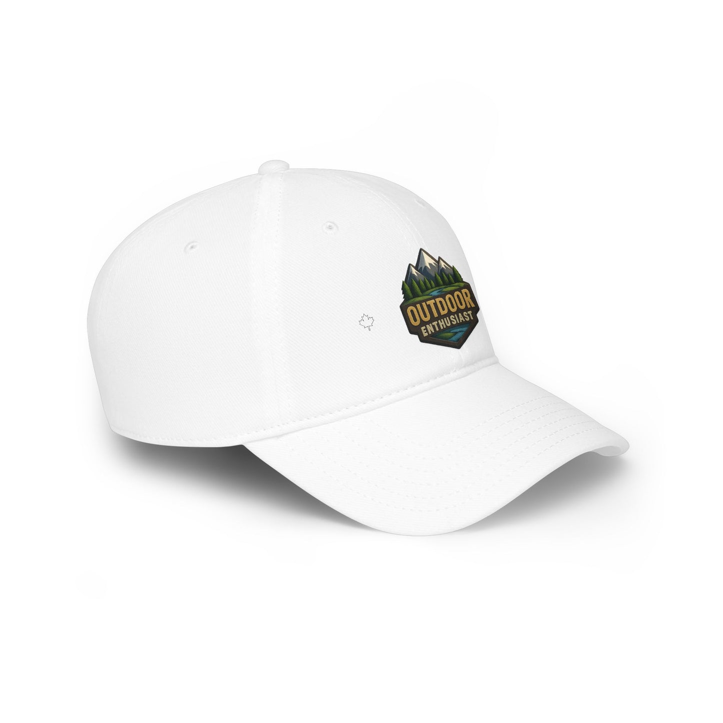 Outdoor Enthusiast White Low Profile Baseball Cap, Adjustable Hat, Outdoor Gear, Casual Style, Gift for Nature Lovers OutdoorEnthusiast.ca