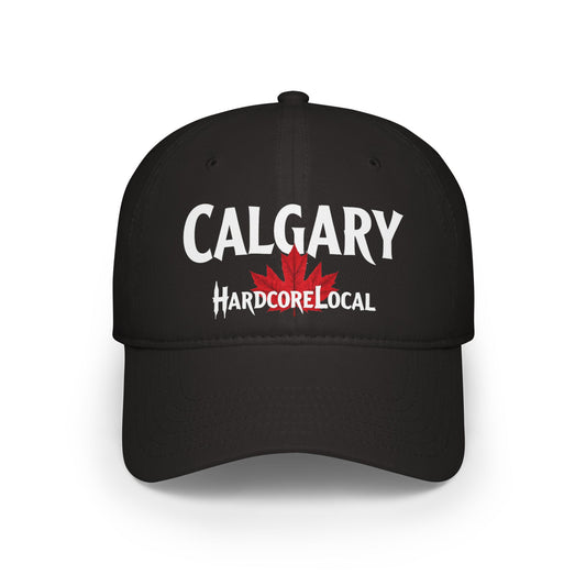 Calgary HARDCORE LOCAL Red LEAF Low Profile Baseball Cap - Hat for Community Lovers