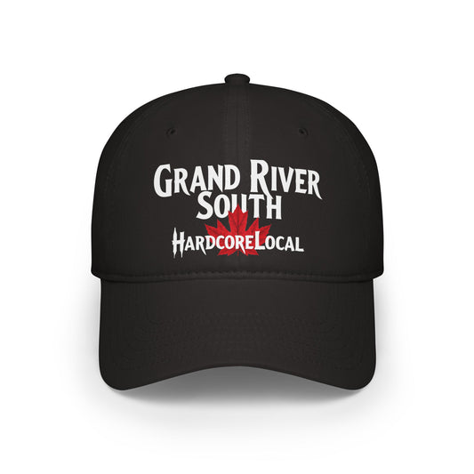 Grand River South HARDCORE LOCAL Red LEAF Low Profile Baseball Cap - Hat for Community Lovers