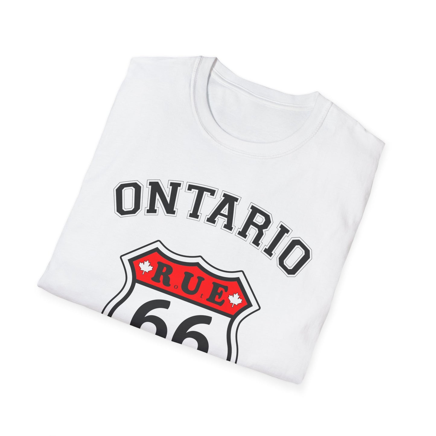 Ontario Rue 66 Adventure Trail White T-Shirt, Softstyle, Unisex - Rue66.ca