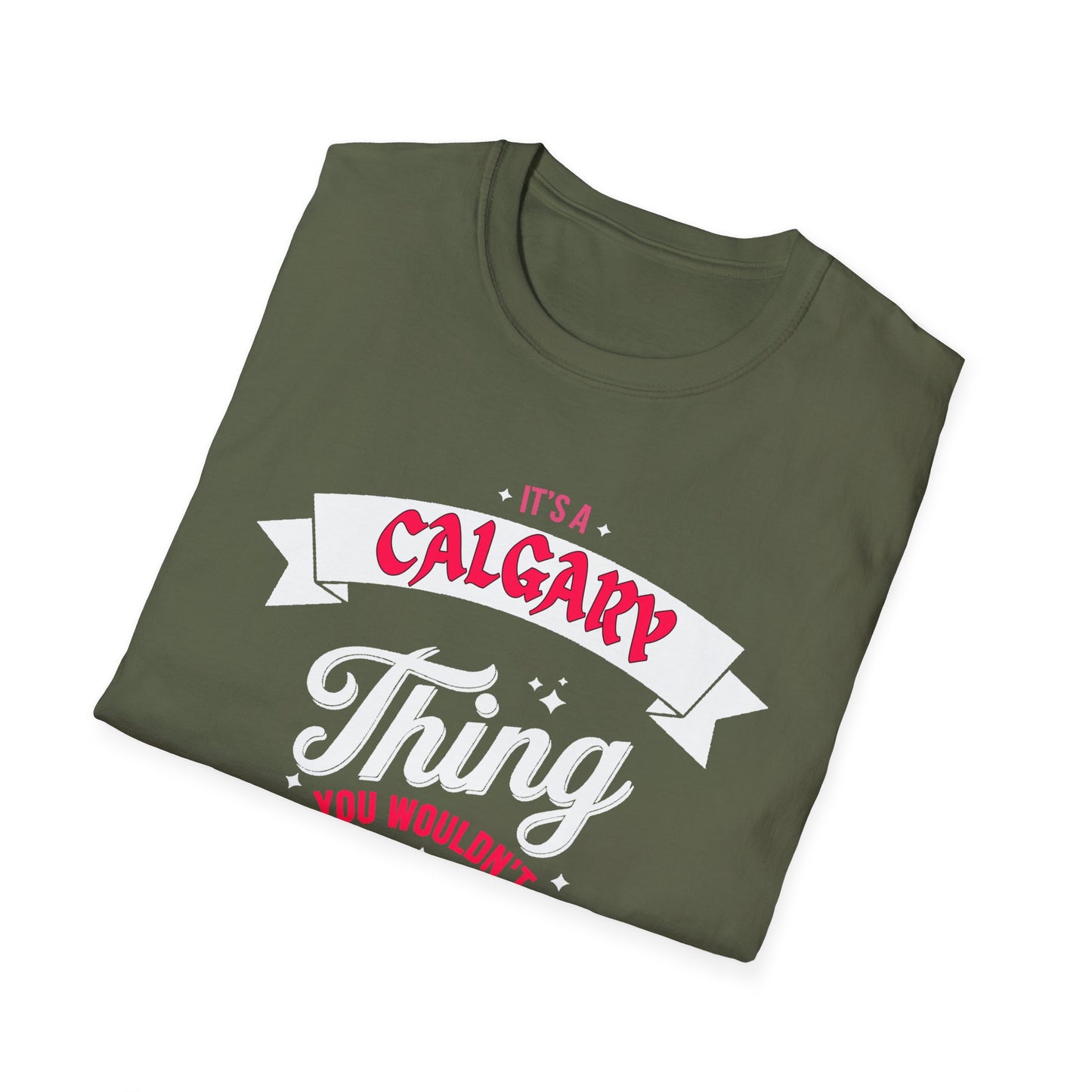 Calgary THING T-Shirt, Softstyle Graphic Tee, Unisex Casual Wear, Support Local Merch, Gift for Community Lovers, c11-s003