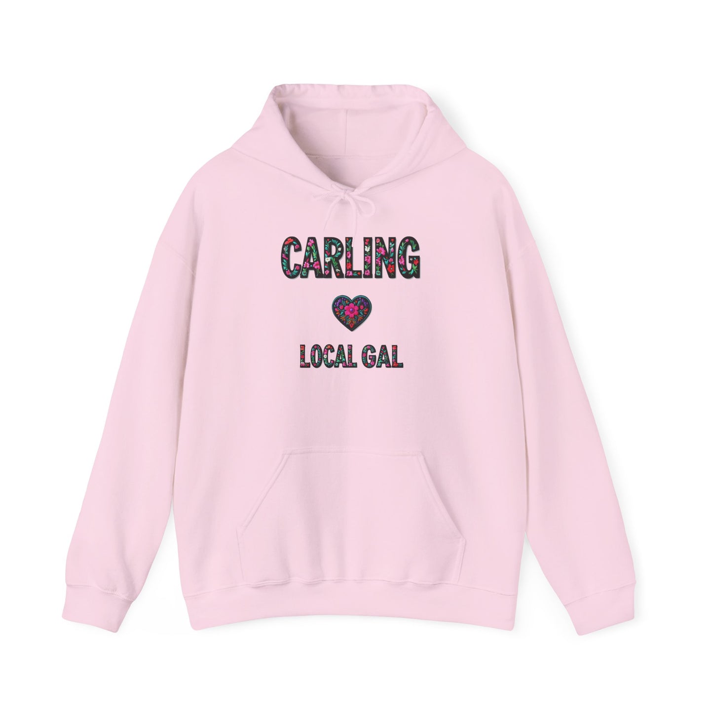 Carling Local Gal Flower c02-n03-hs005, Hooded Sweatshirt -  Unisex Heavy Blend™ Pullover, Casual Hoodie for Every Day, Gift for Friends, Support'n Locals -Local Pride Apparel Support Your Community